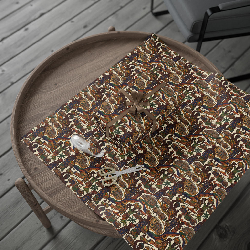 Sierra Leone Market Celebration Wrapping Paper — Family Wrap Co.