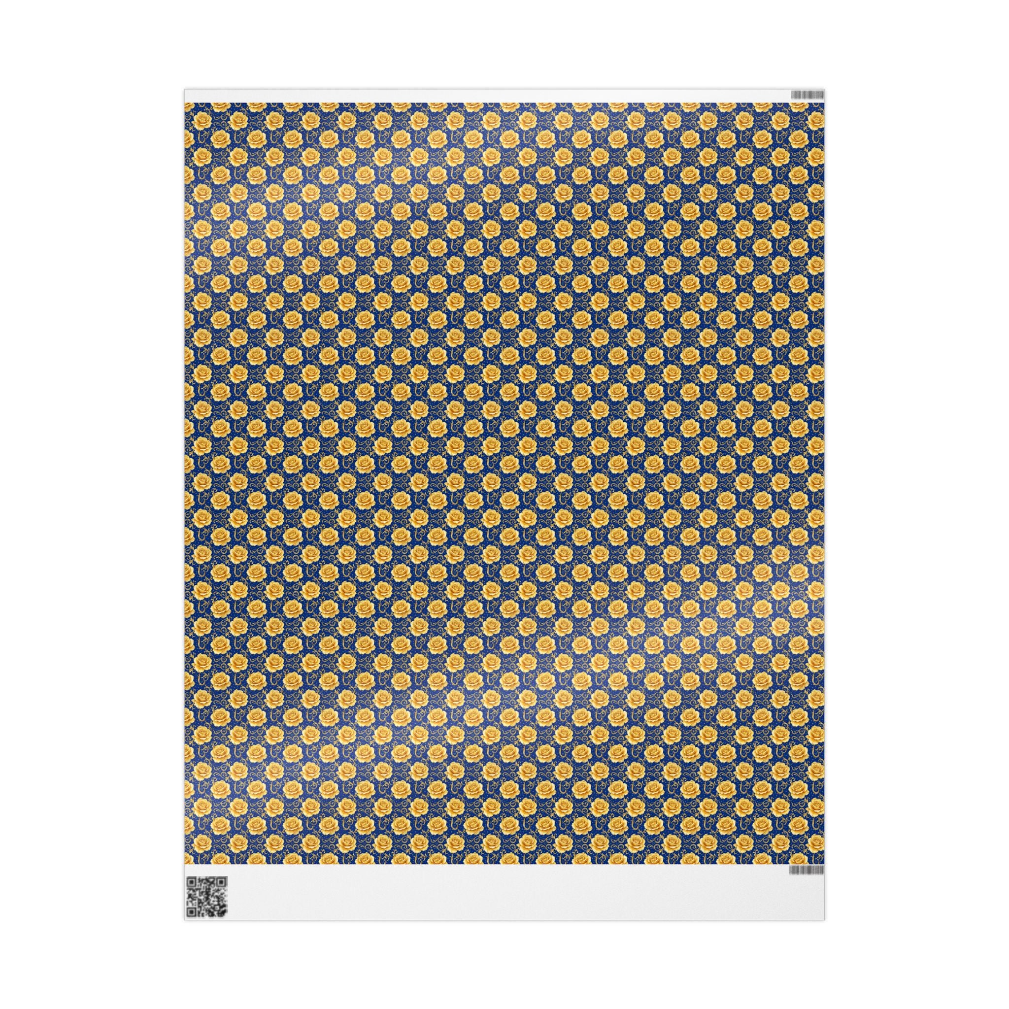 Yellow Tea Rose & Gold Filigree Pattern — African American Gift Wrap by Family Wrap Co.
