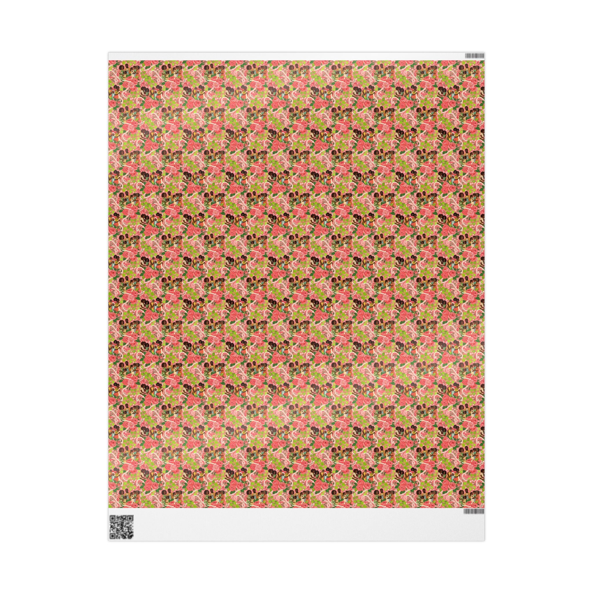 Pink & Green Family Celebration Wrap — African American Gift Wrap by Family Wrap Co.