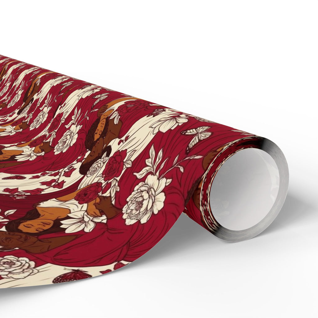 Crimson Cream Garden Gathering Wrapping Paper — Family Wrap Co.
