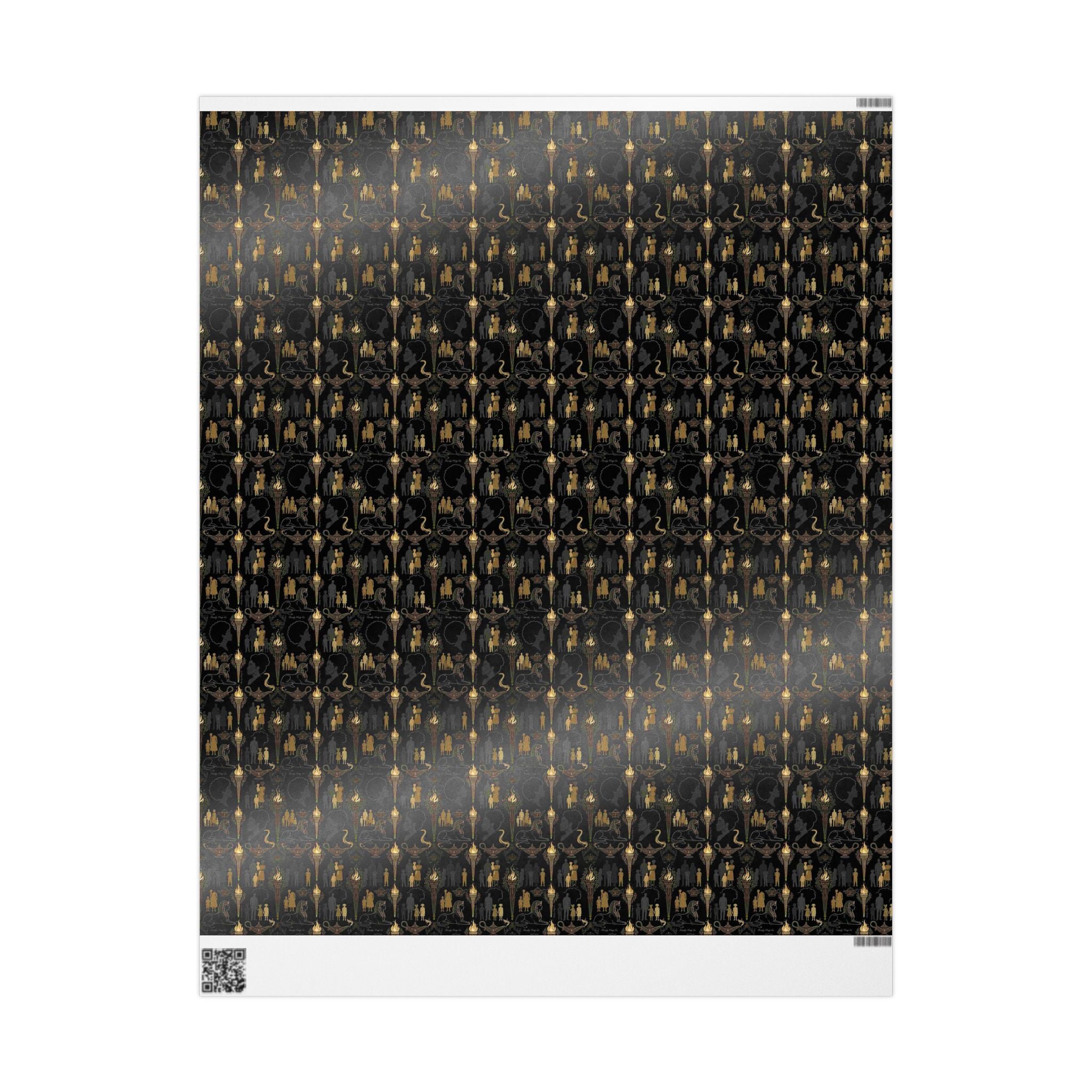 Onyx Sphinx & Gold Wrapping Paper — Family Wrap Co.