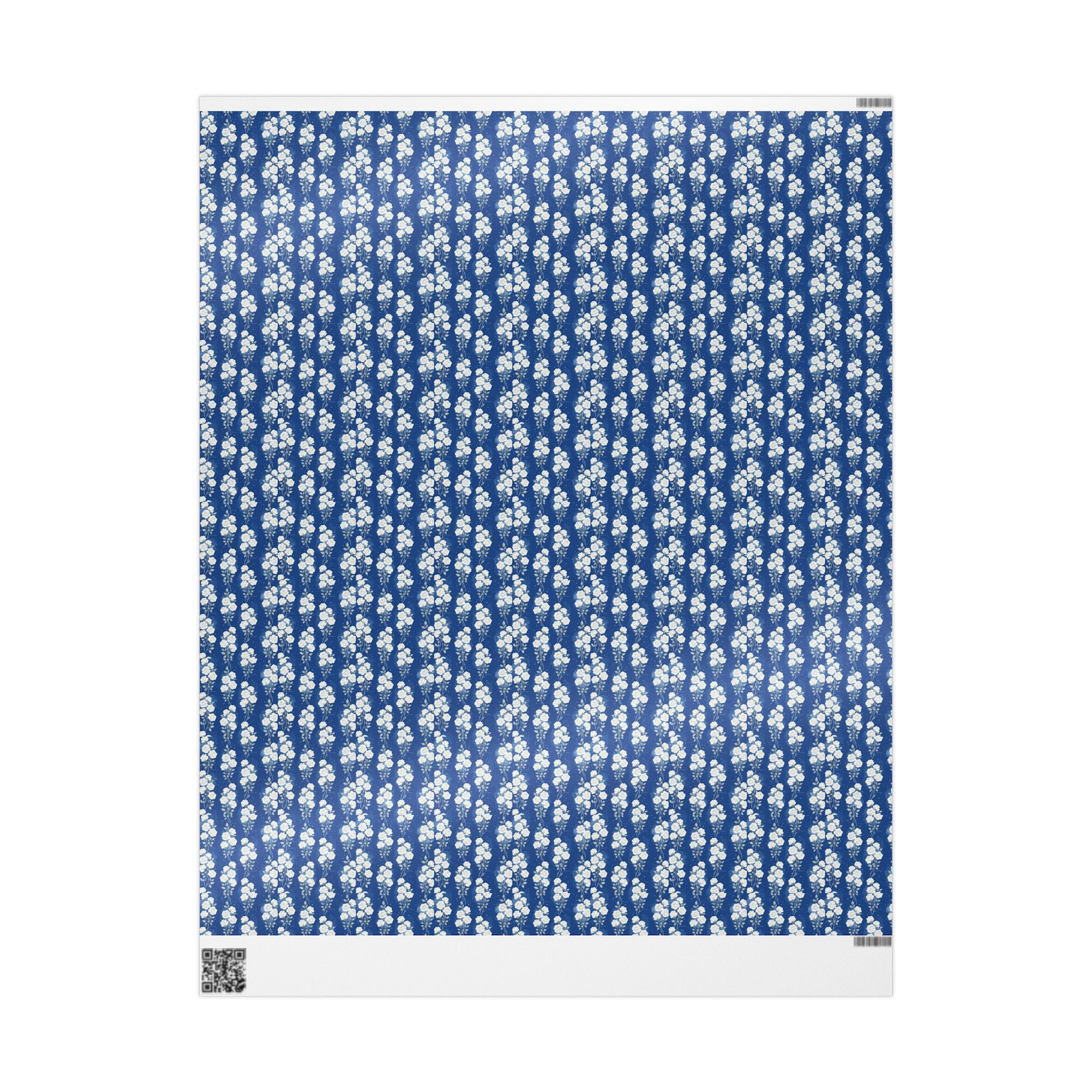 White Rose Cascade Pattern — African American Gift Wrap by Family Wrap Co.