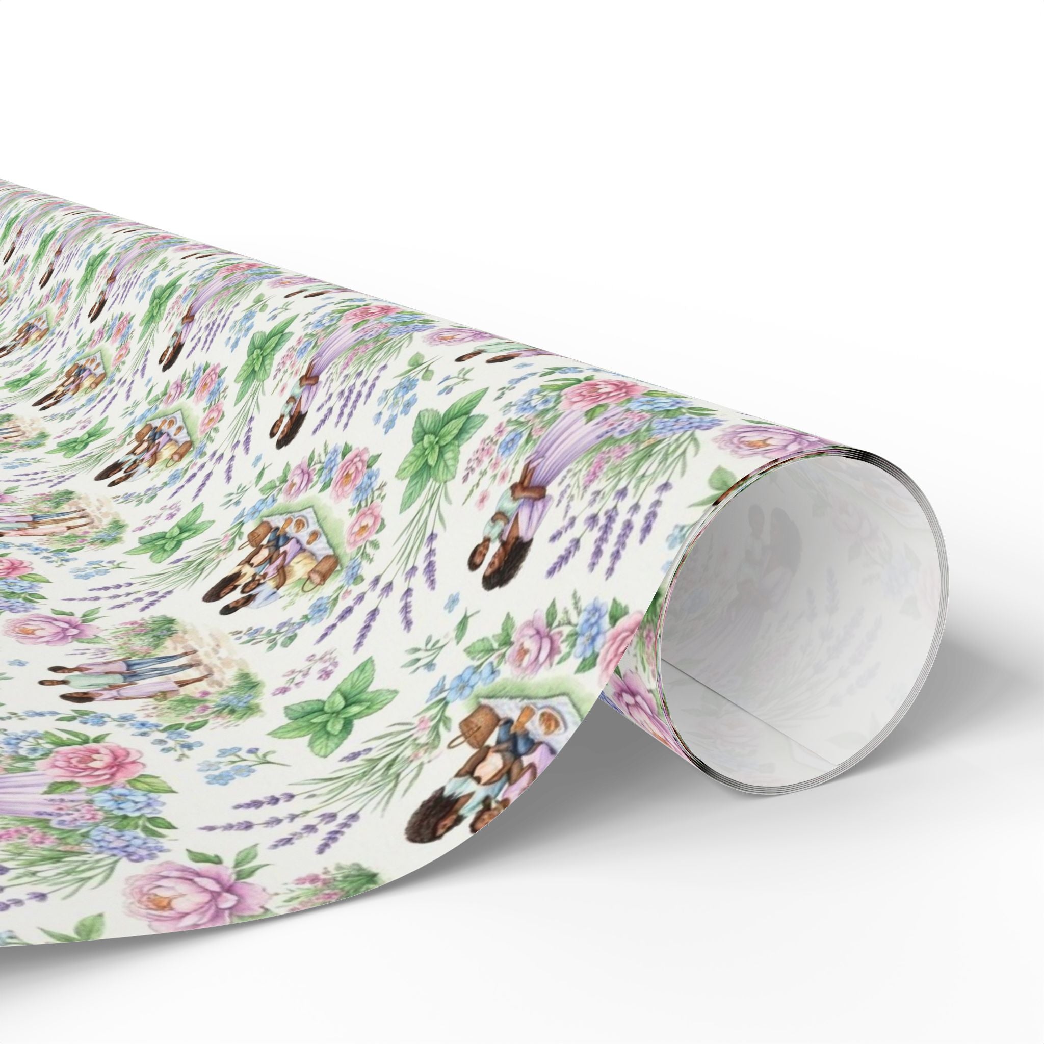 Lavender & Mint Family Garden Wrapping Paper — Family Wrap Co.