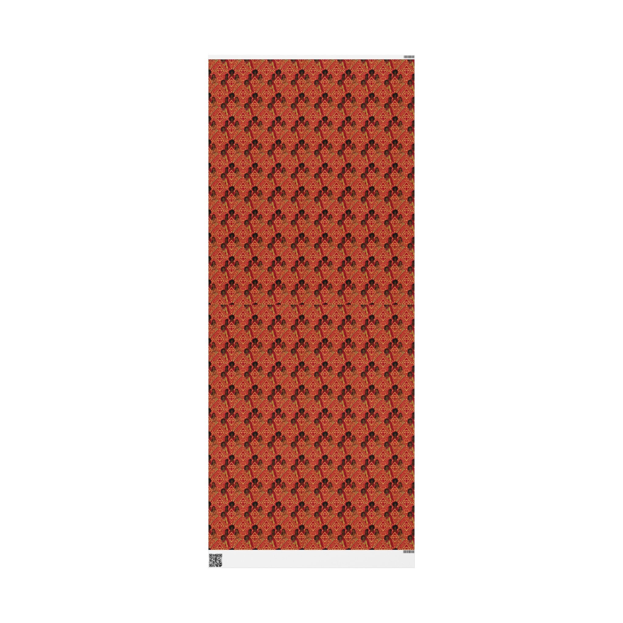 Crimson & Gold Diamond Cane Collection — African American Gift Wrap by Family Wrap Co.