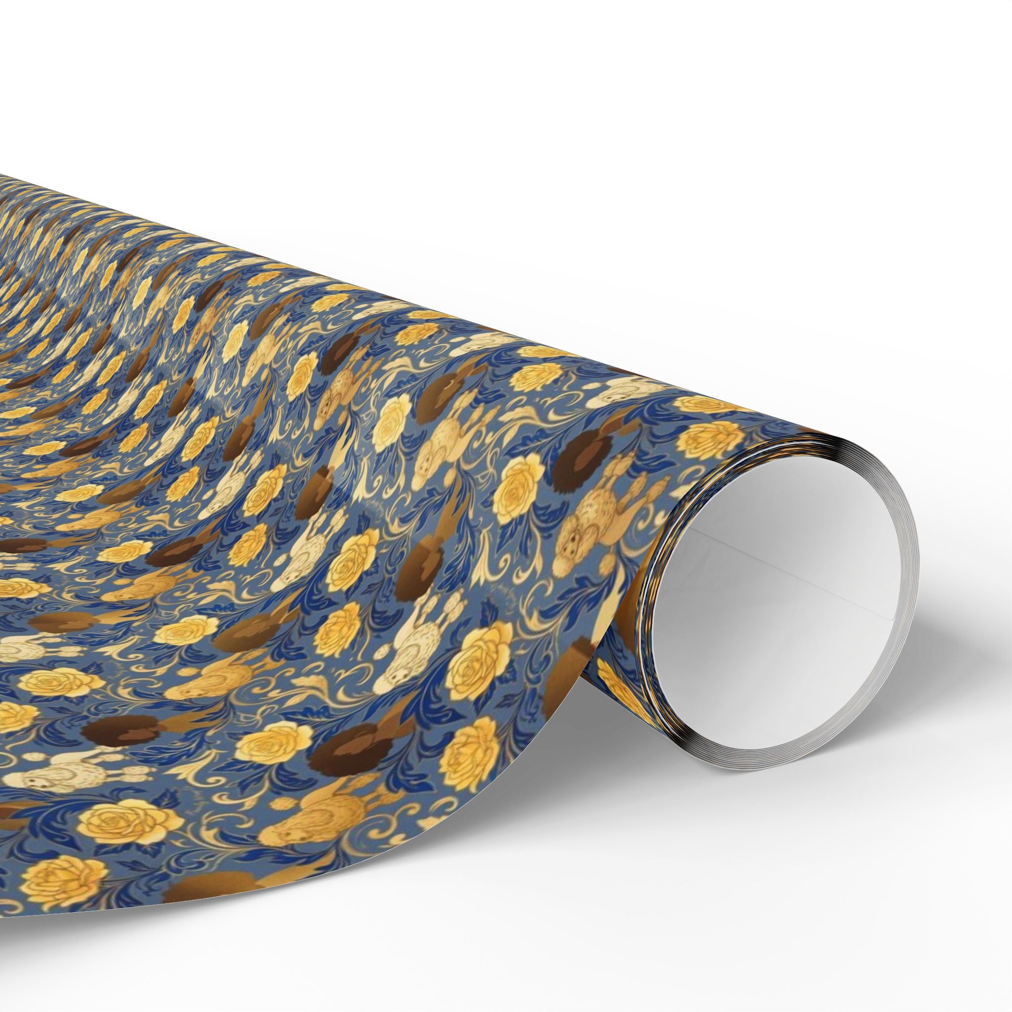 Sapphire Crown & Golden Bloom — African American Gift Wrap by Family Wrap Co.