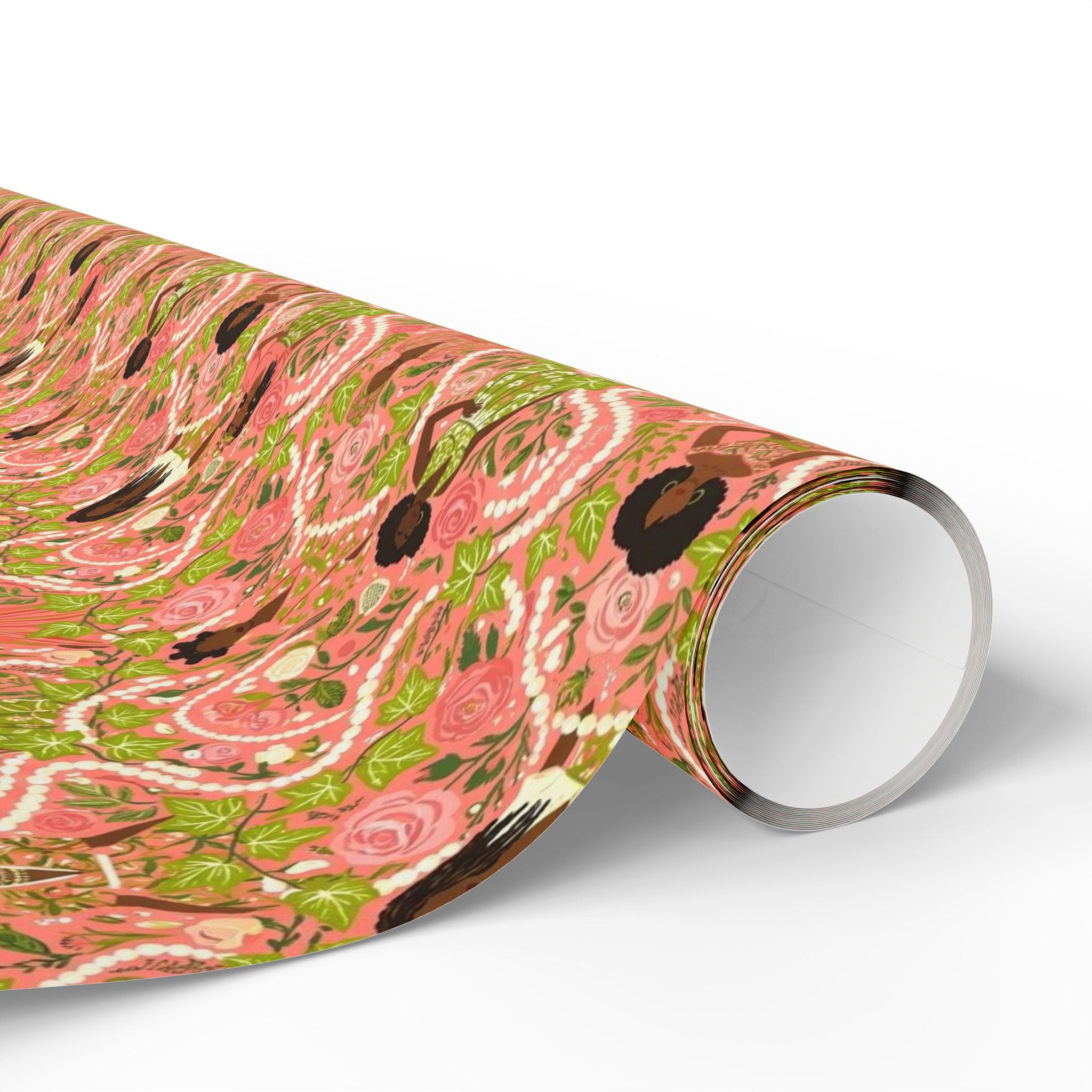 Pink & Green Elegance Women's Collection — African American Gift Wrap by Family Wrap Co.