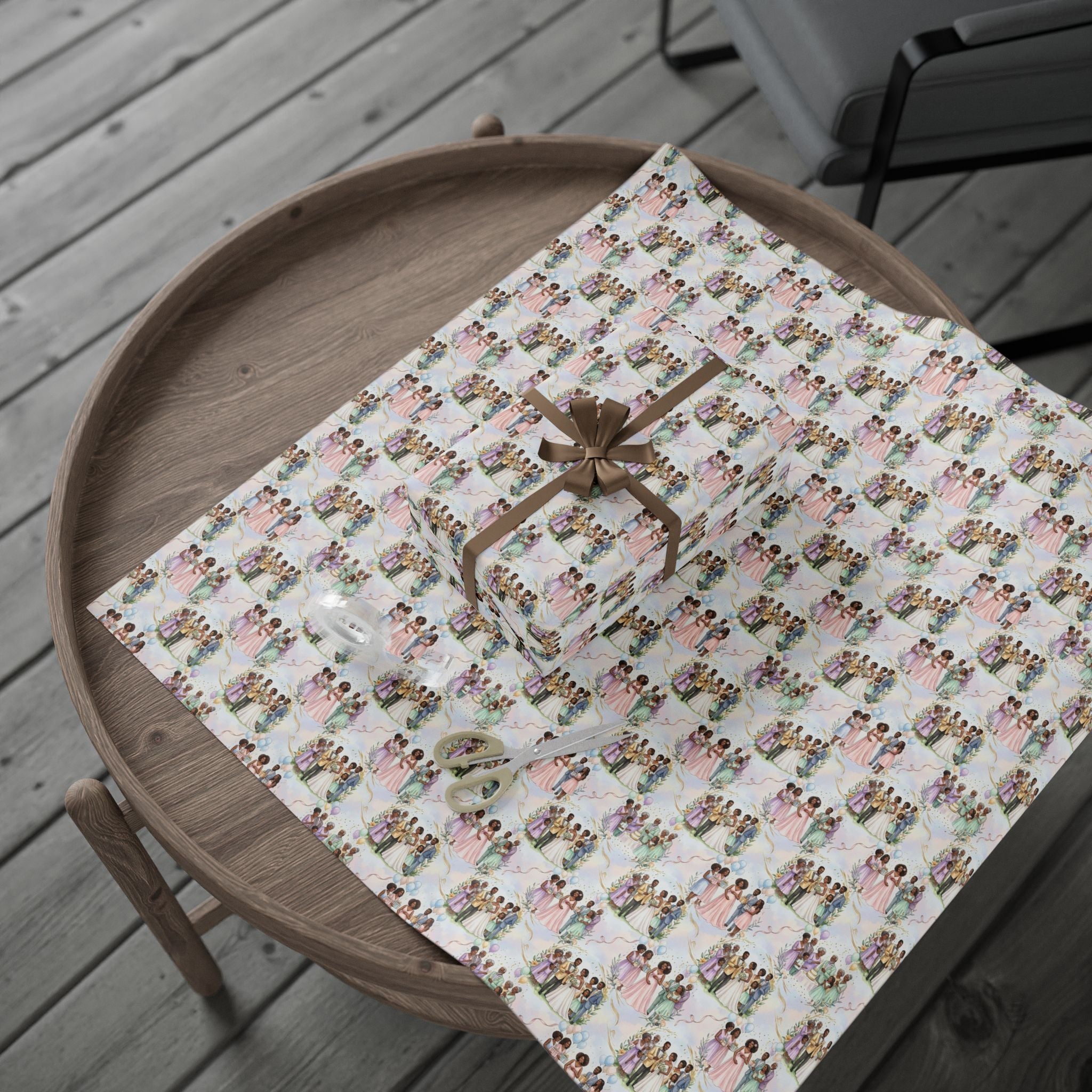 Blush & Rose Celebration Wrapping Paper — Family Wrap Co.