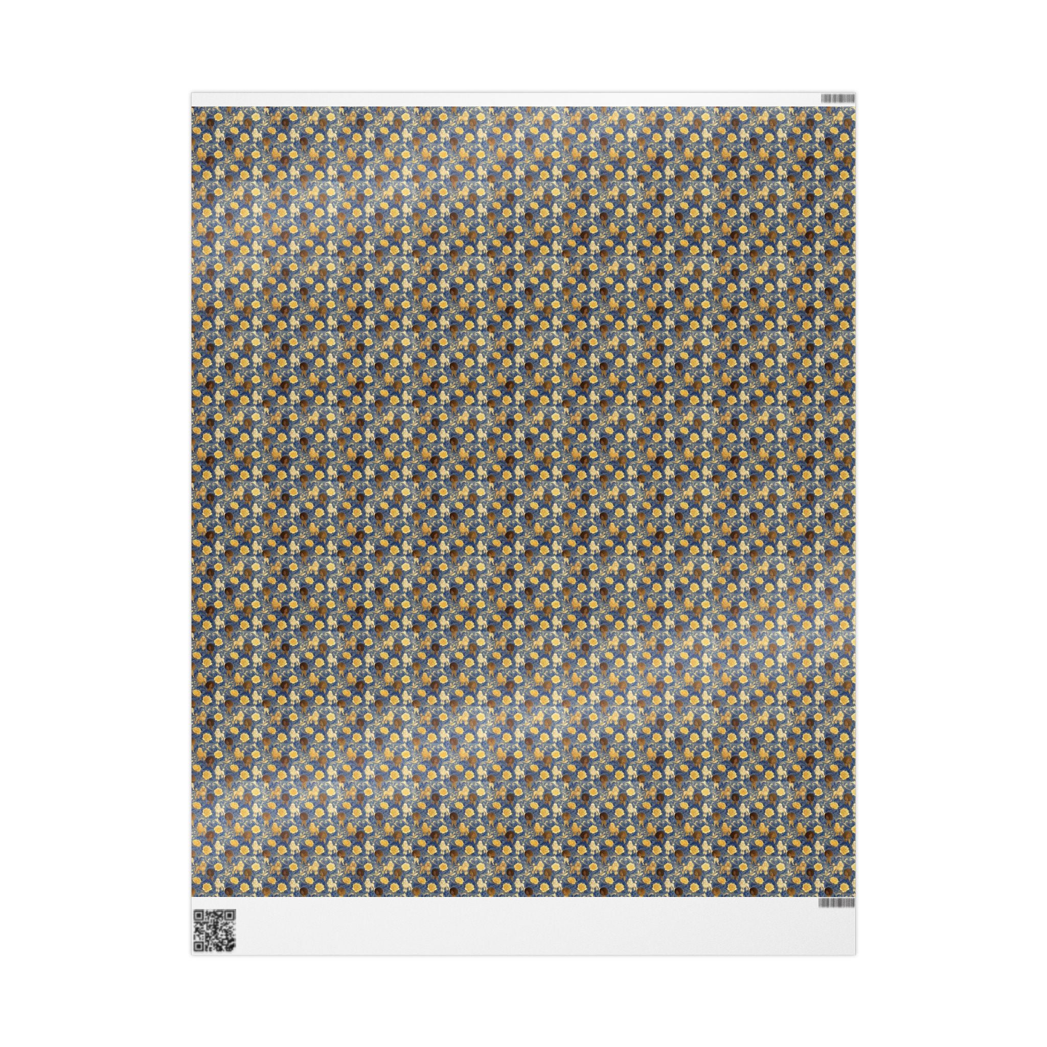 Sapphire Crown & Golden Bloom — African American Gift Wrap by Family Wrap Co.