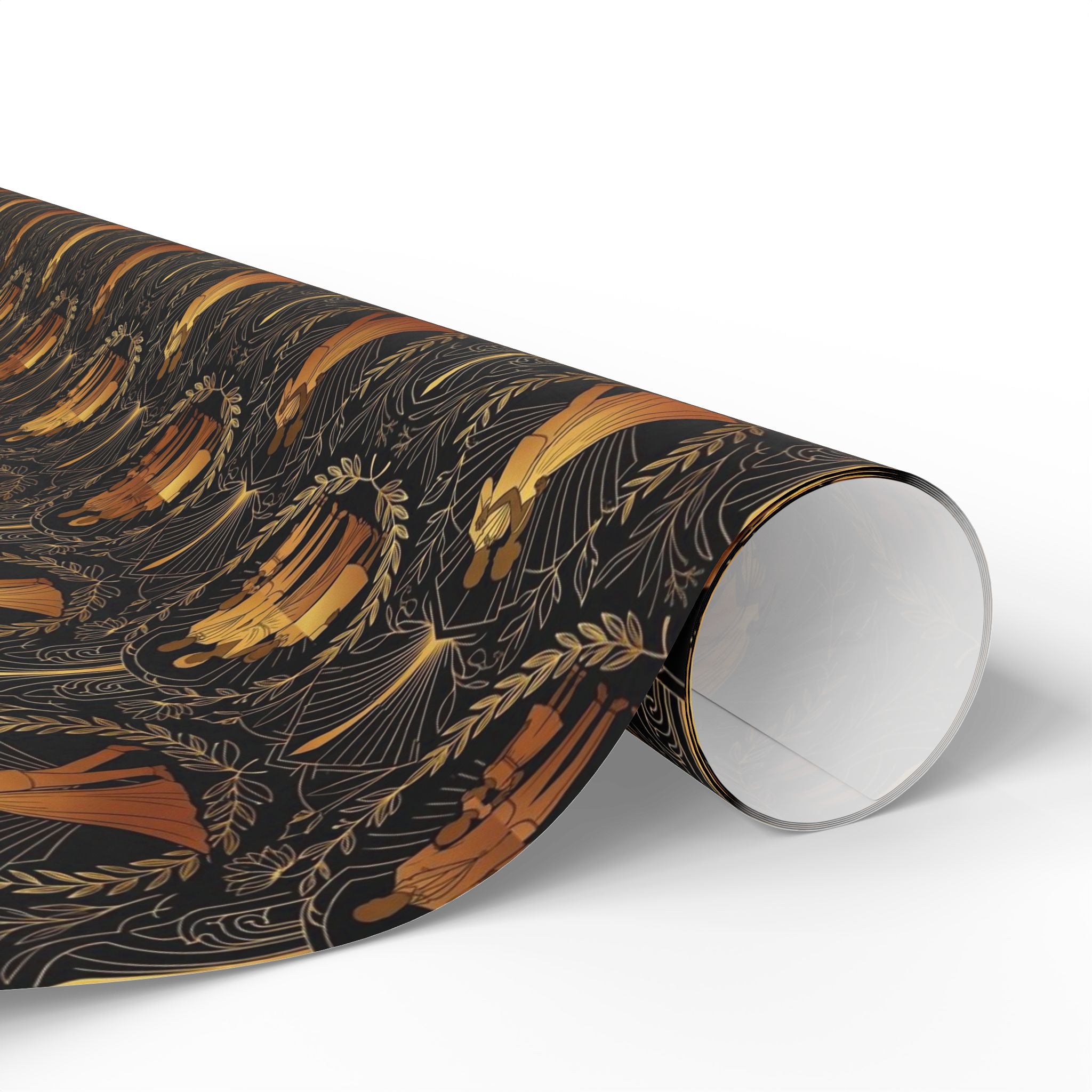 Black & Gold Opulence Luxury Wrapping Paper — Family Wrap Co.
