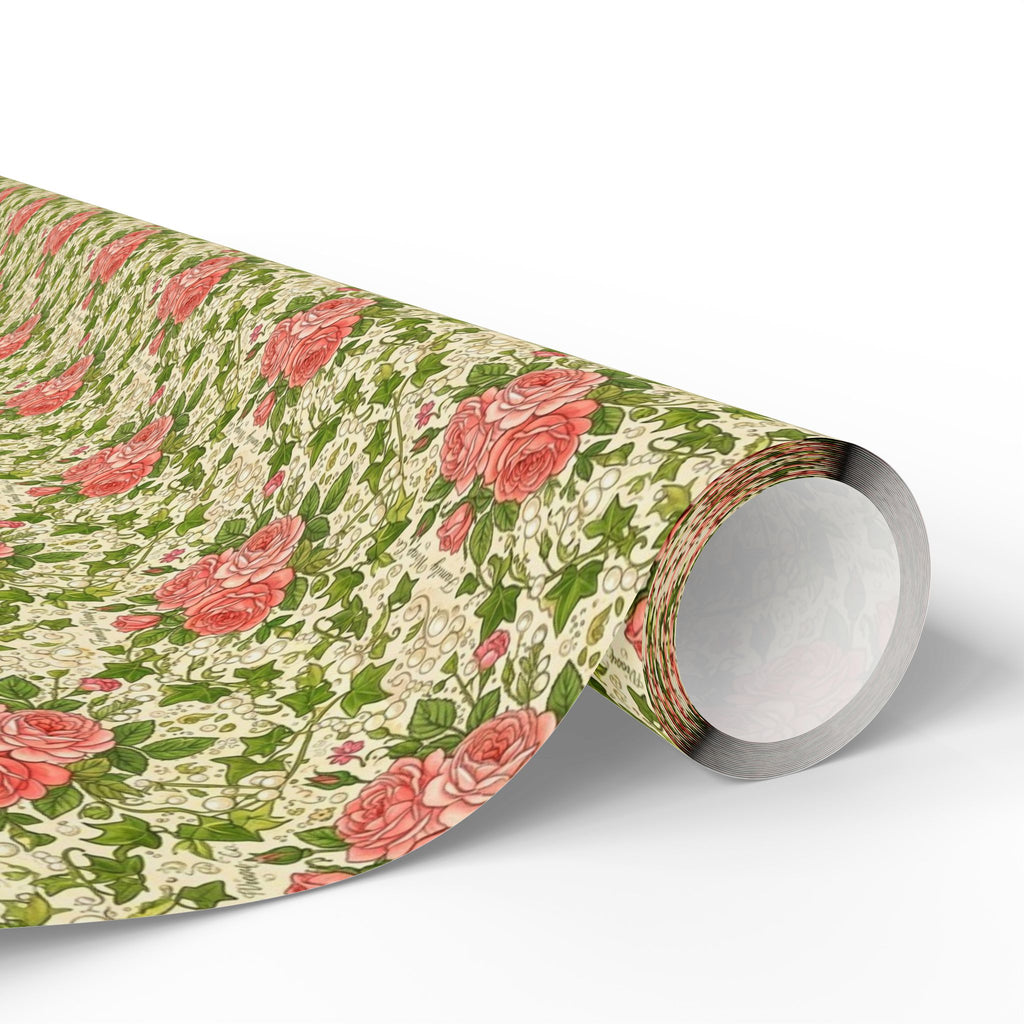 Pink & Green Pearl Garden Pattern — African American Gift Wrap by Family Wrap Co.