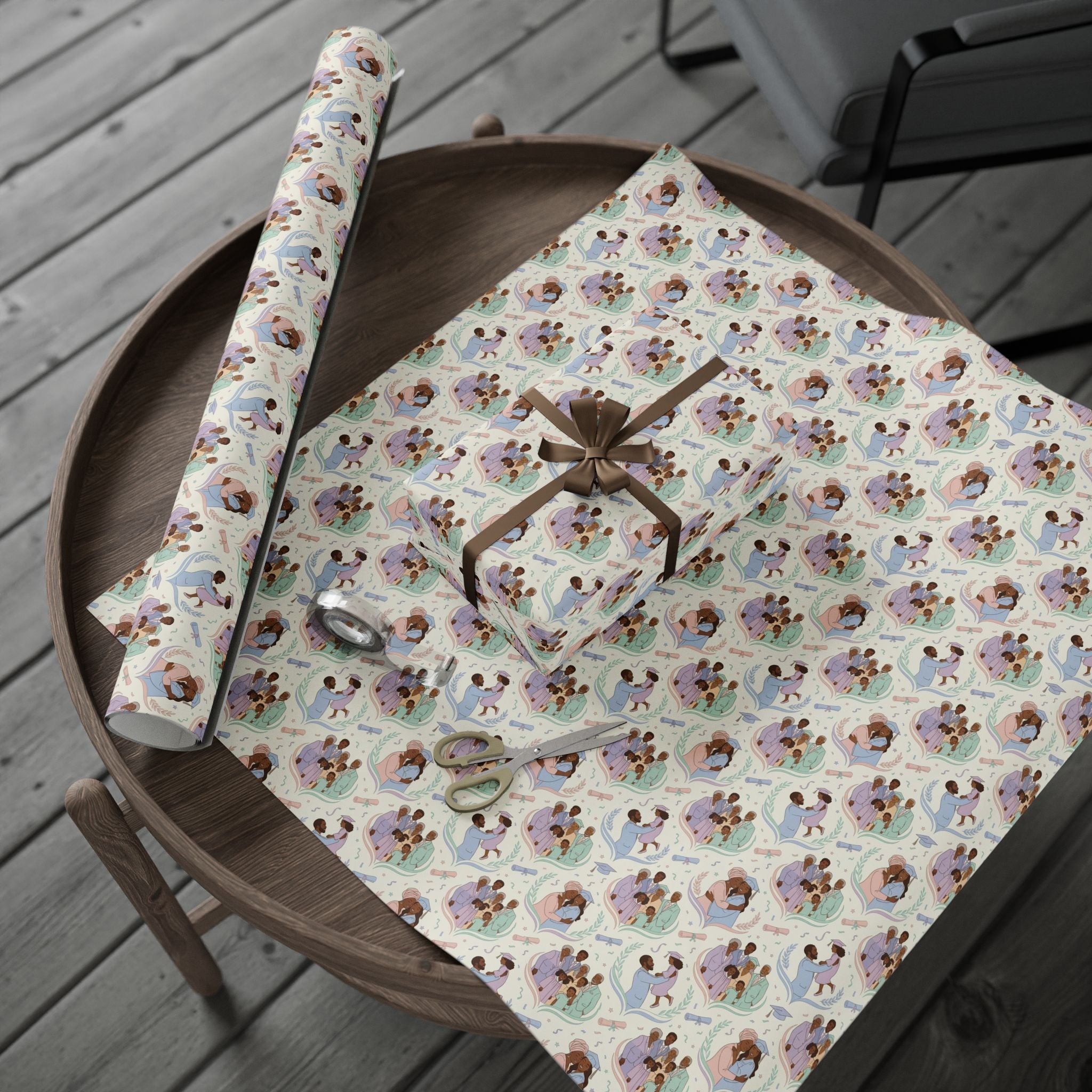 Pastel Graduation & Achievement Wrapping Paper — Family Wrap Co.
