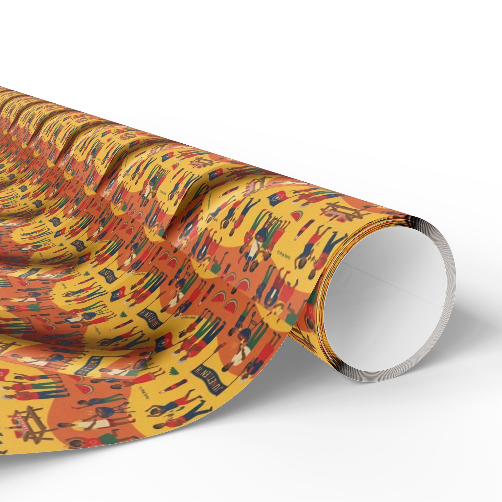 Freedom Day Jubilee Pattern — African American Gift Wrap by Family Wrap Co.