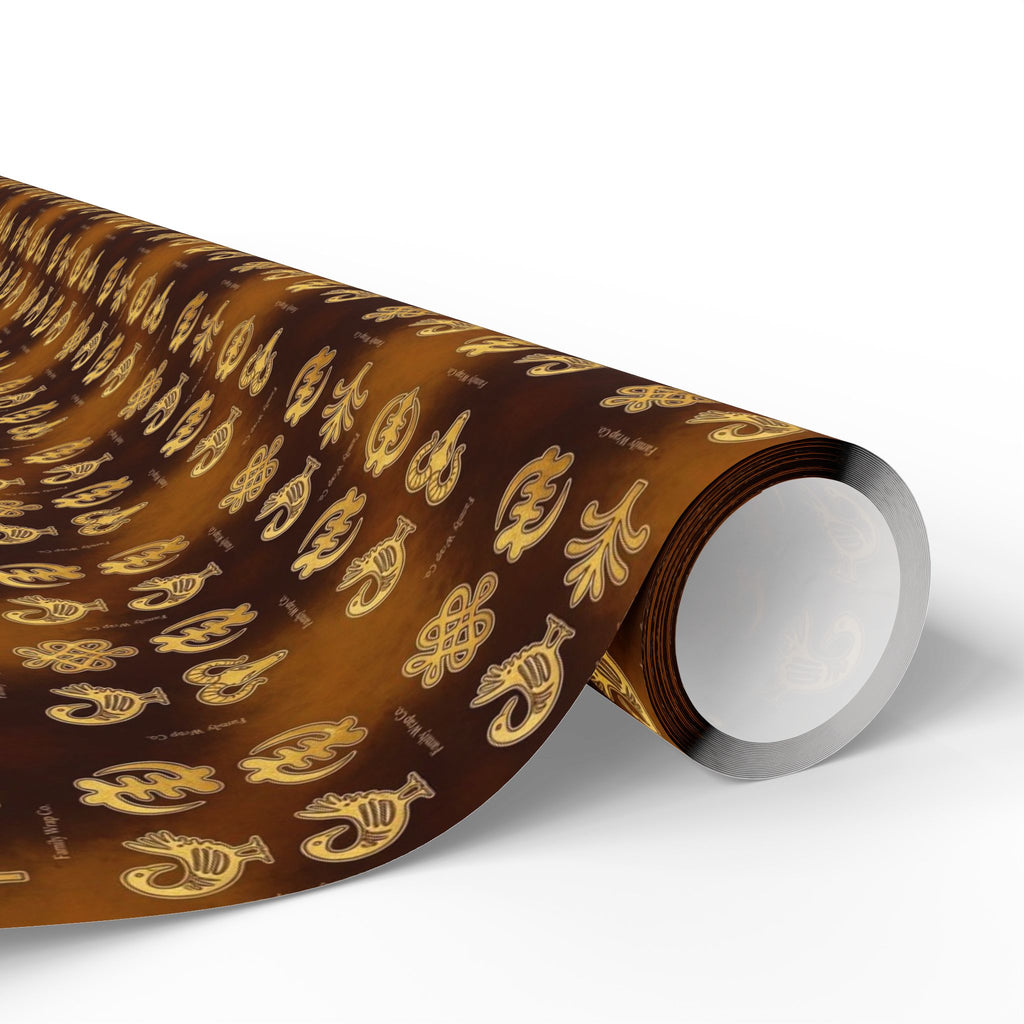 Adinkra Symbols Wisdom Pattern — African American Gift Wrap by Family Wrap Co.