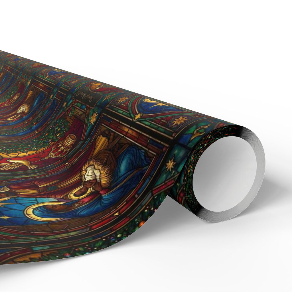 Jewel Tone Nativity Scene Christmas Gift Wrap — Family Wrap Co.