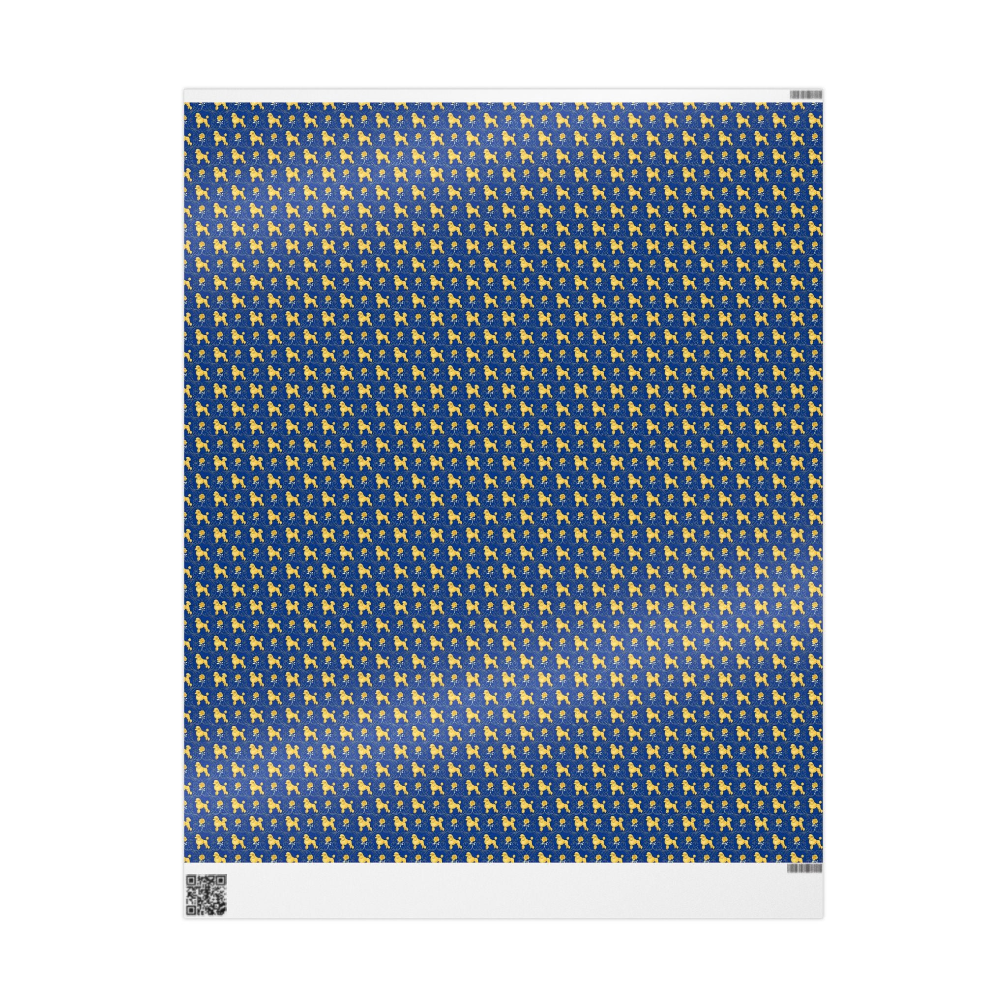 Golden Poodle & Yellow Rose Pattern — African American Gift Wrap by Family Wrap Co.