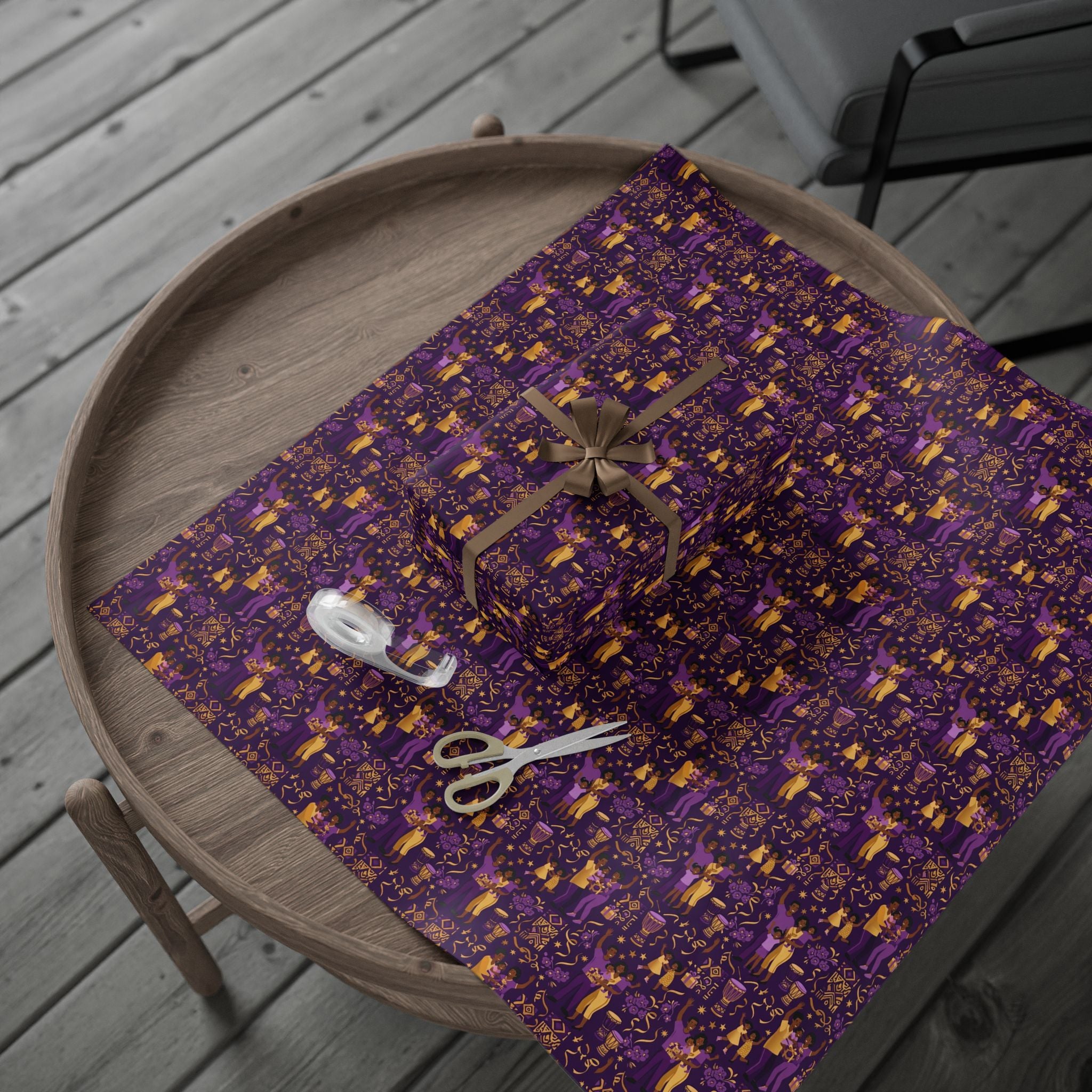 Purple & Gold Family Jubilee Wrapping Paper — Family Wrap Co.