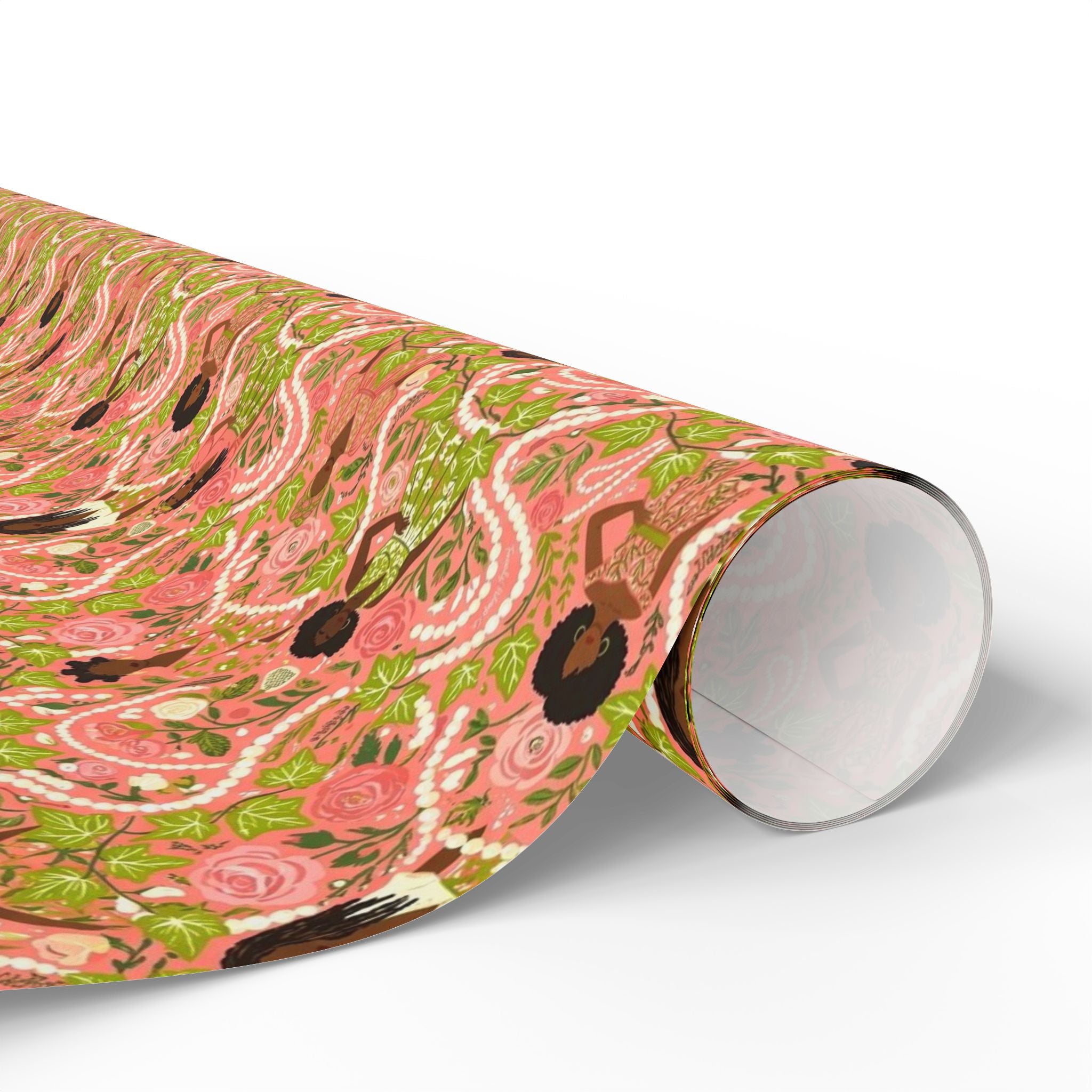 Pink & Green Elegance Women's Collection — African American Gift Wrap by Family Wrap Co.