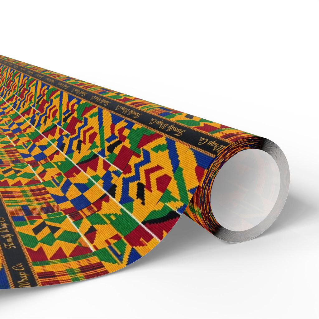 Kente Cloth Heritage Pattern — African American Gift Wrap by Family Wrap Co.