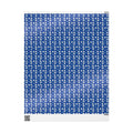 Royal Blue & White Celestial Botanical Gift Wrap — Family Wrap Co.
