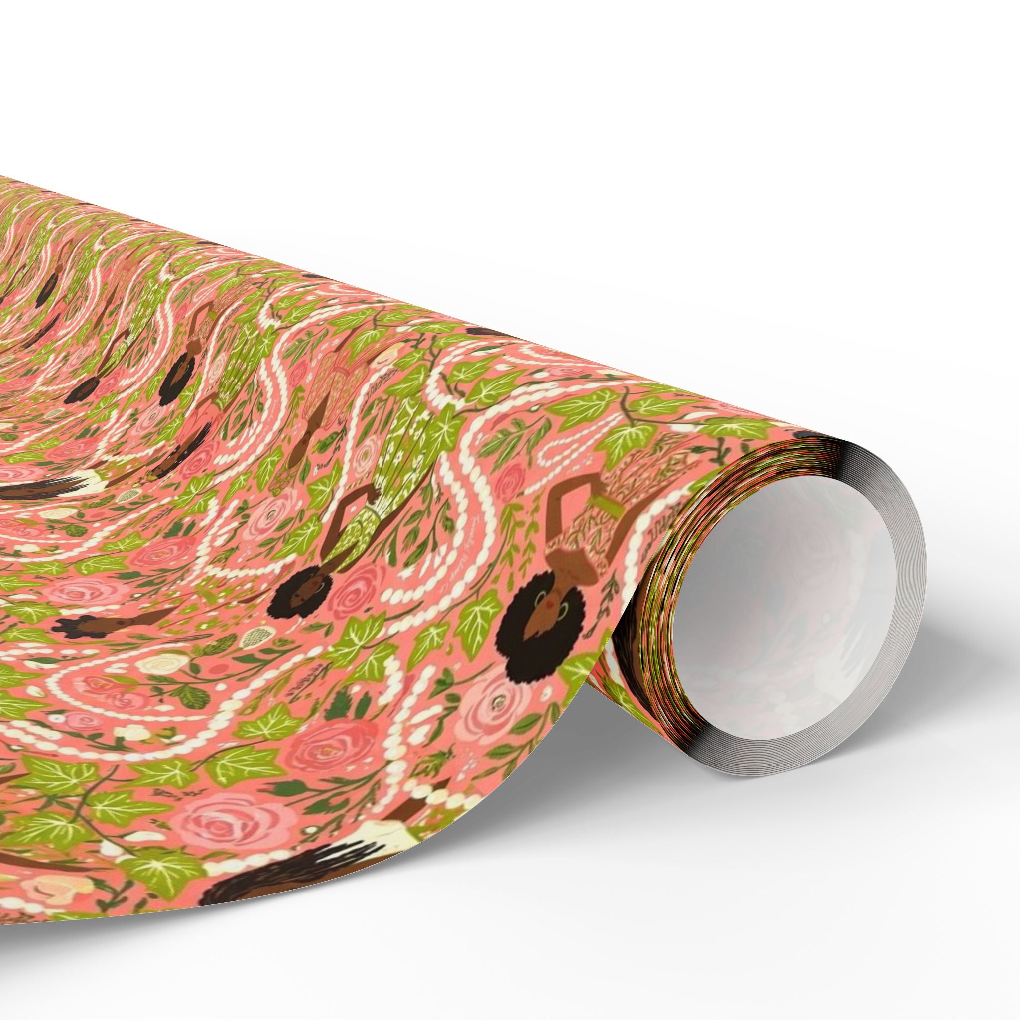 Pink & Green Elegance Women's Collection — African American Gift Wrap by Family Wrap Co.