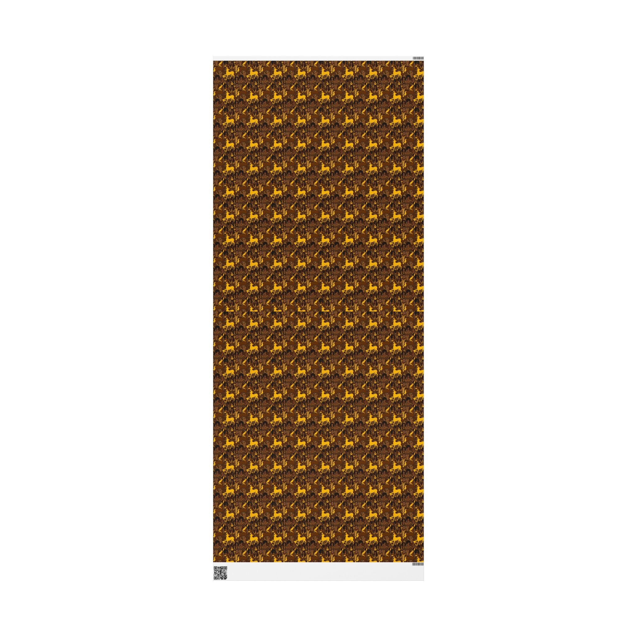 Brown & Gold Heritage Women's Pattern — African American Gift Wrap by Family Wrap Co.