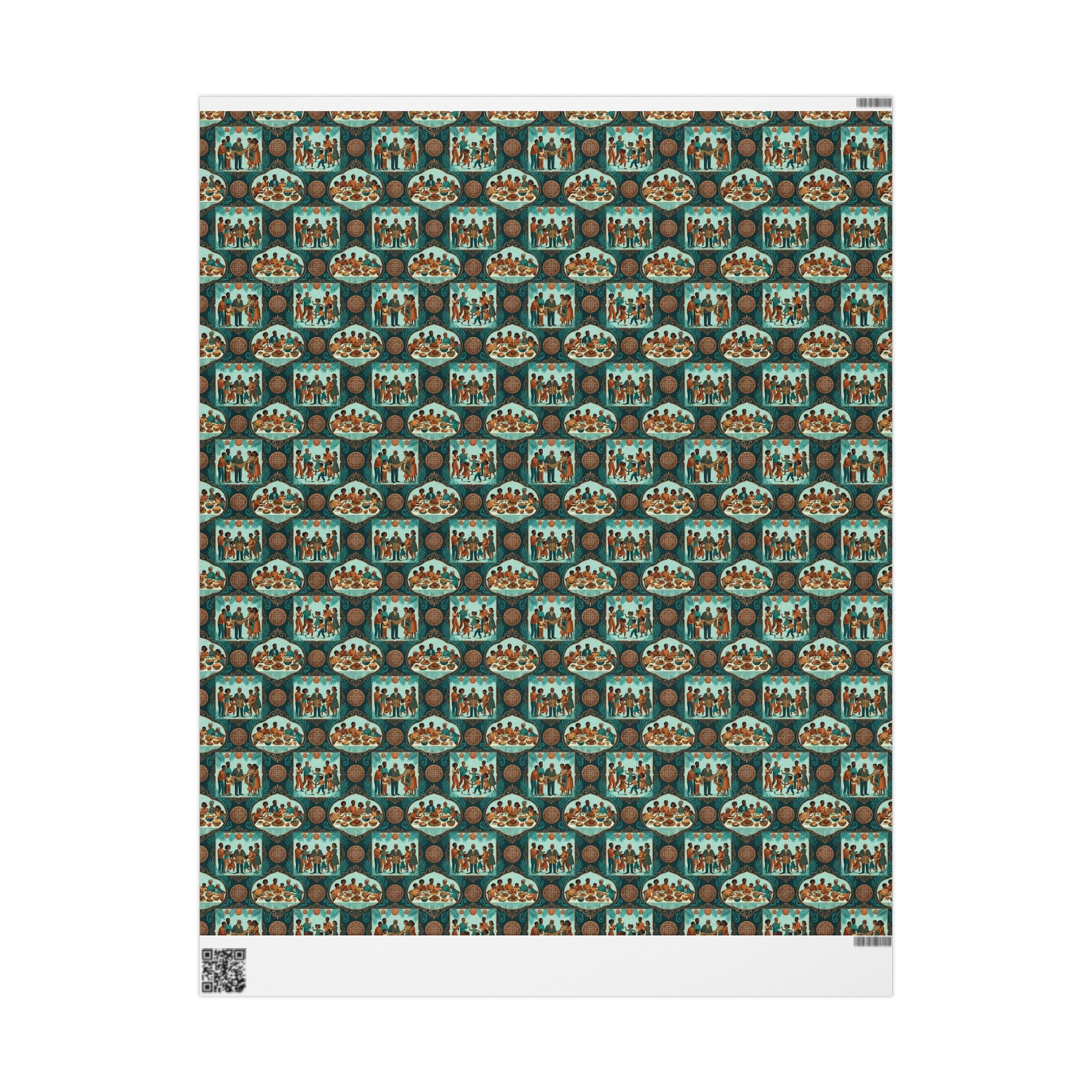 Teal & Copper Heritage Wrapping Paper — Family Wrap Co.