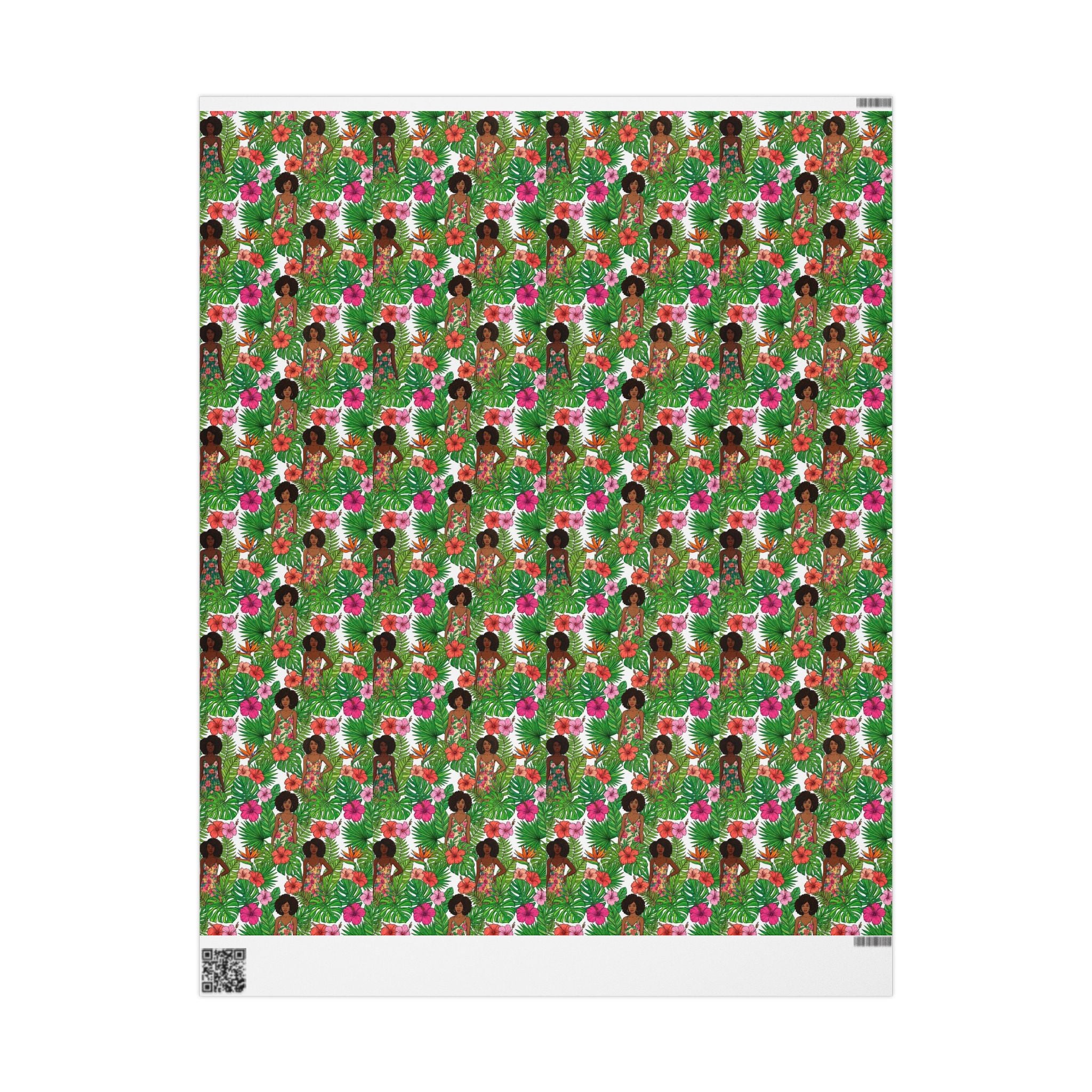 Pink & Green Botanical Garden Wrapping Paper — Family Wrap Co.