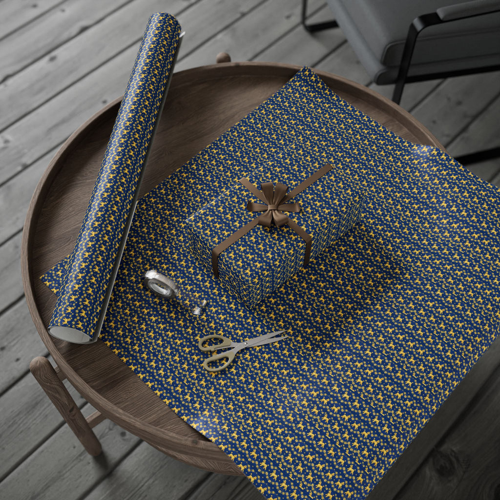 Sophisticated Poodle Promenade Pattern — African American Gift Wrap by Family Wrap Co.