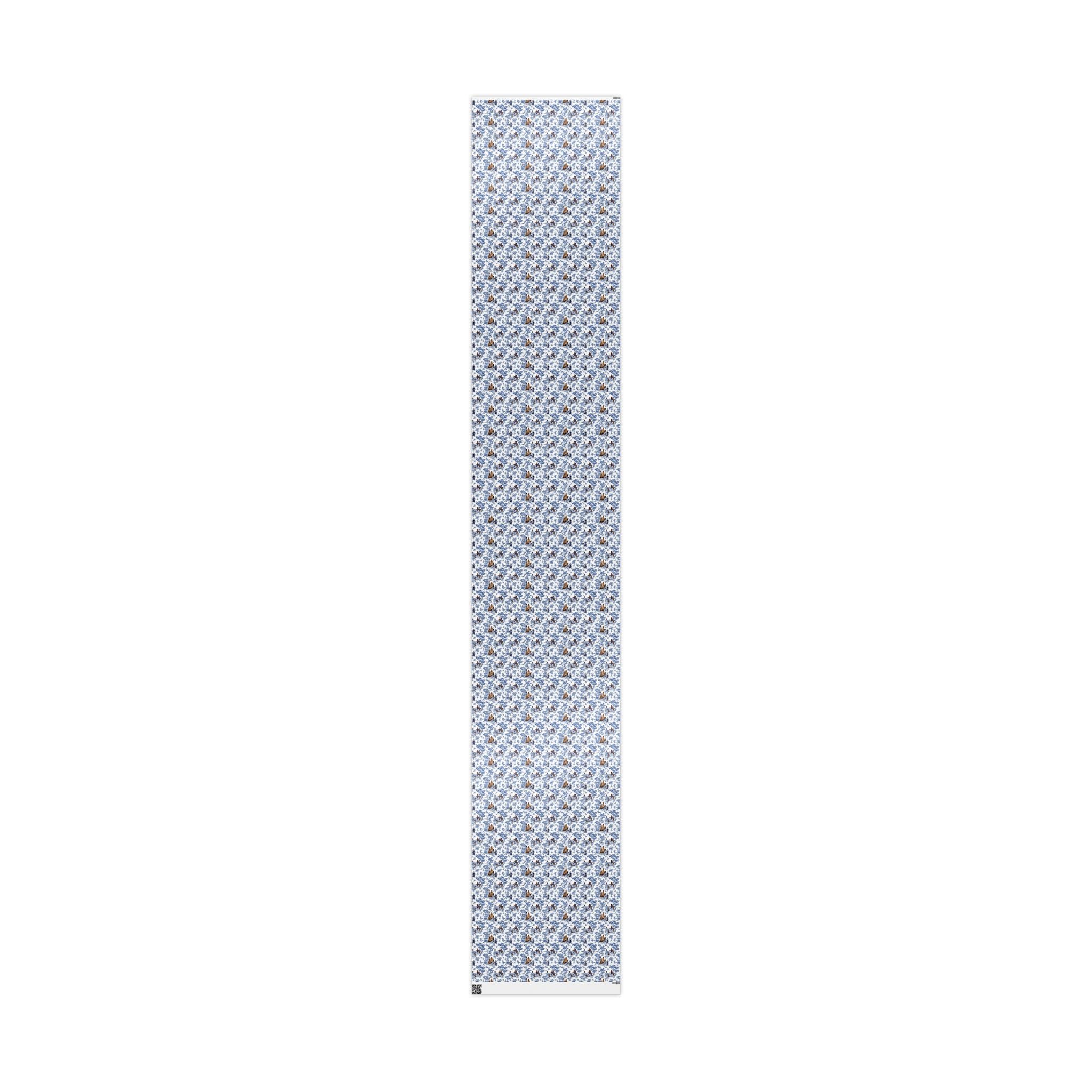 Royal Blue & White Toile Heritage Wrapping Paper — Family Wrap Co.