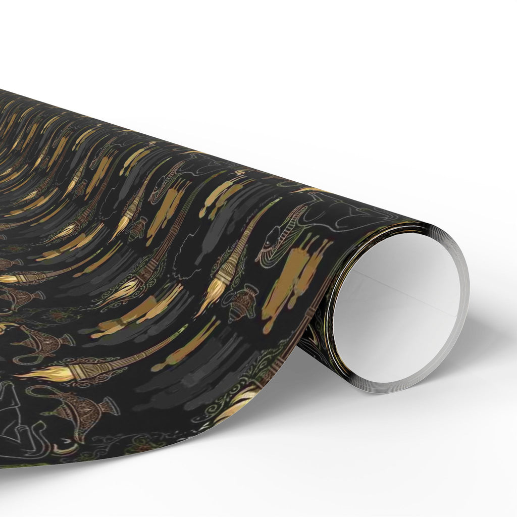 Onyx Sphinx & Gold Wrapping Paper — Family Wrap Co.