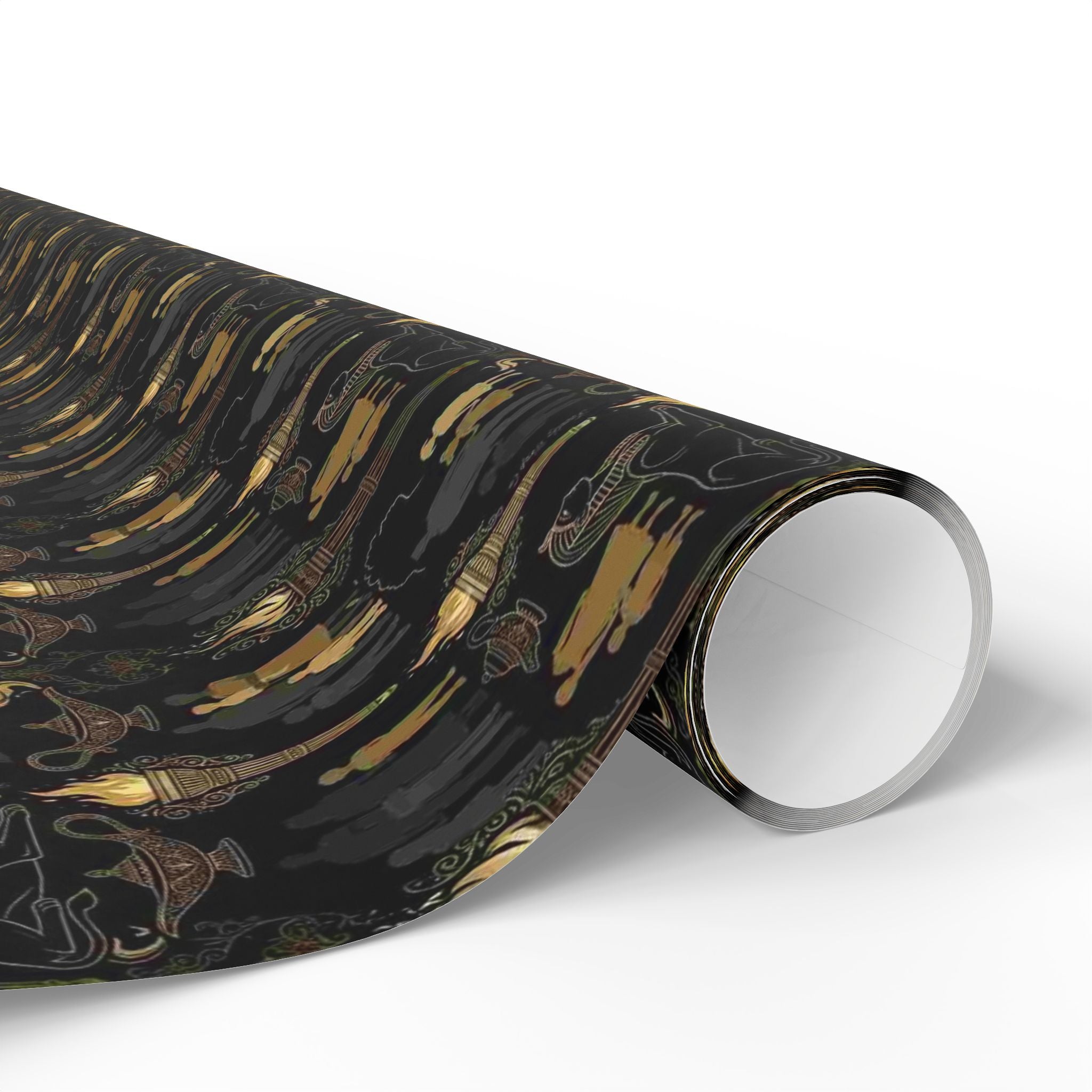 Onyx Sphinx & Gold Wrapping Paper — Family Wrap Co.