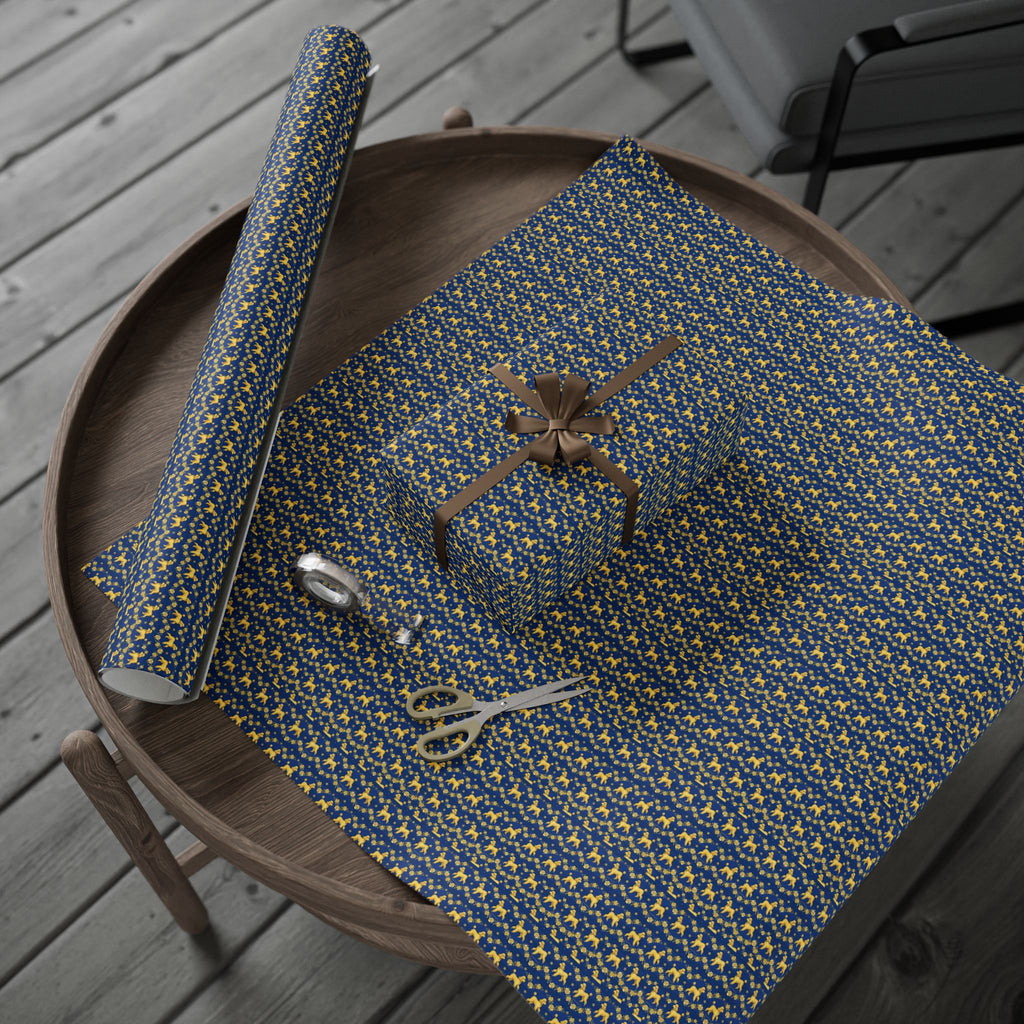 Sophisticated Poodle Promenade Pattern — African American Gift Wrap by Family Wrap Co.