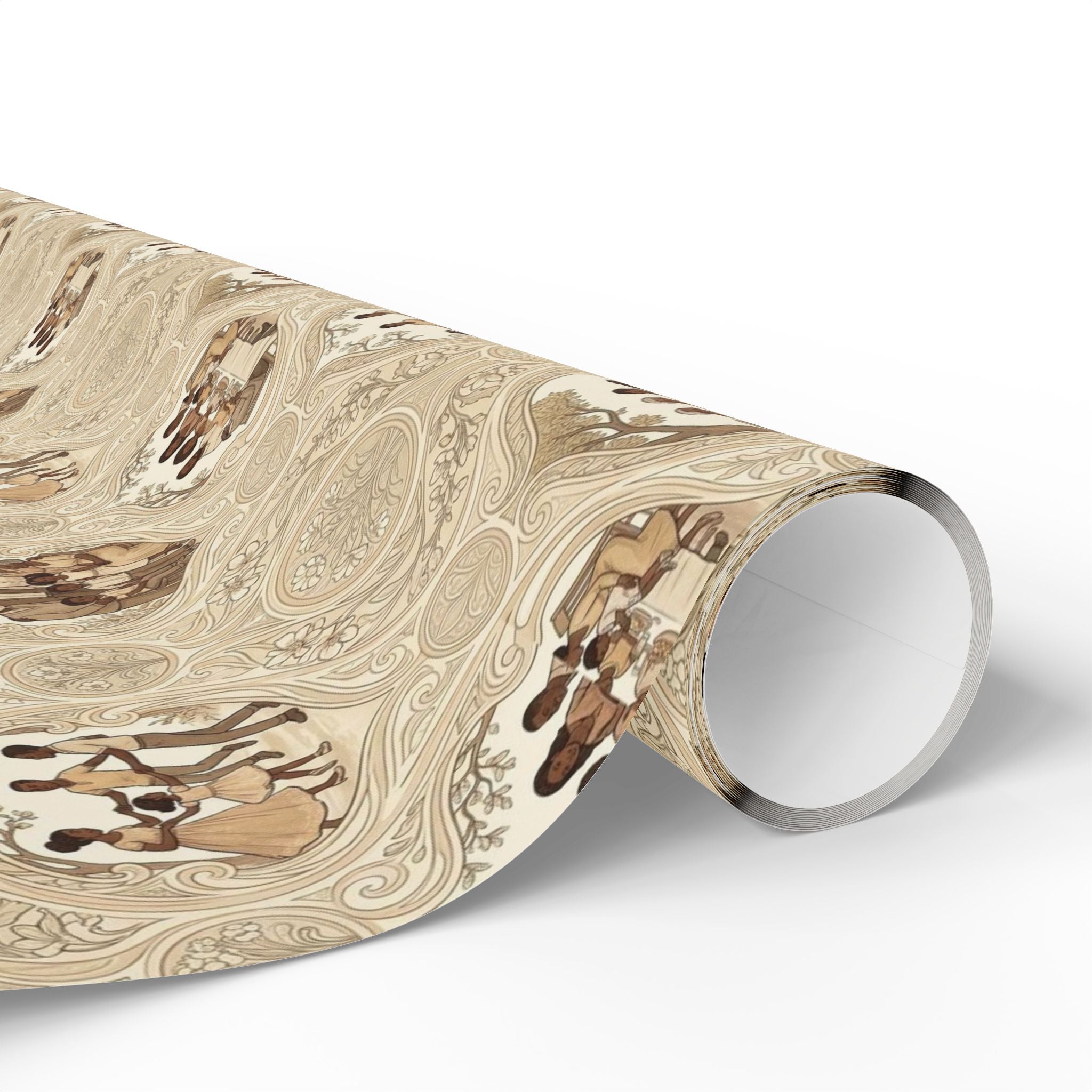 Family Reunion Celebration — Warm Neutrals Wrapping Paper — Family Wrap Co.