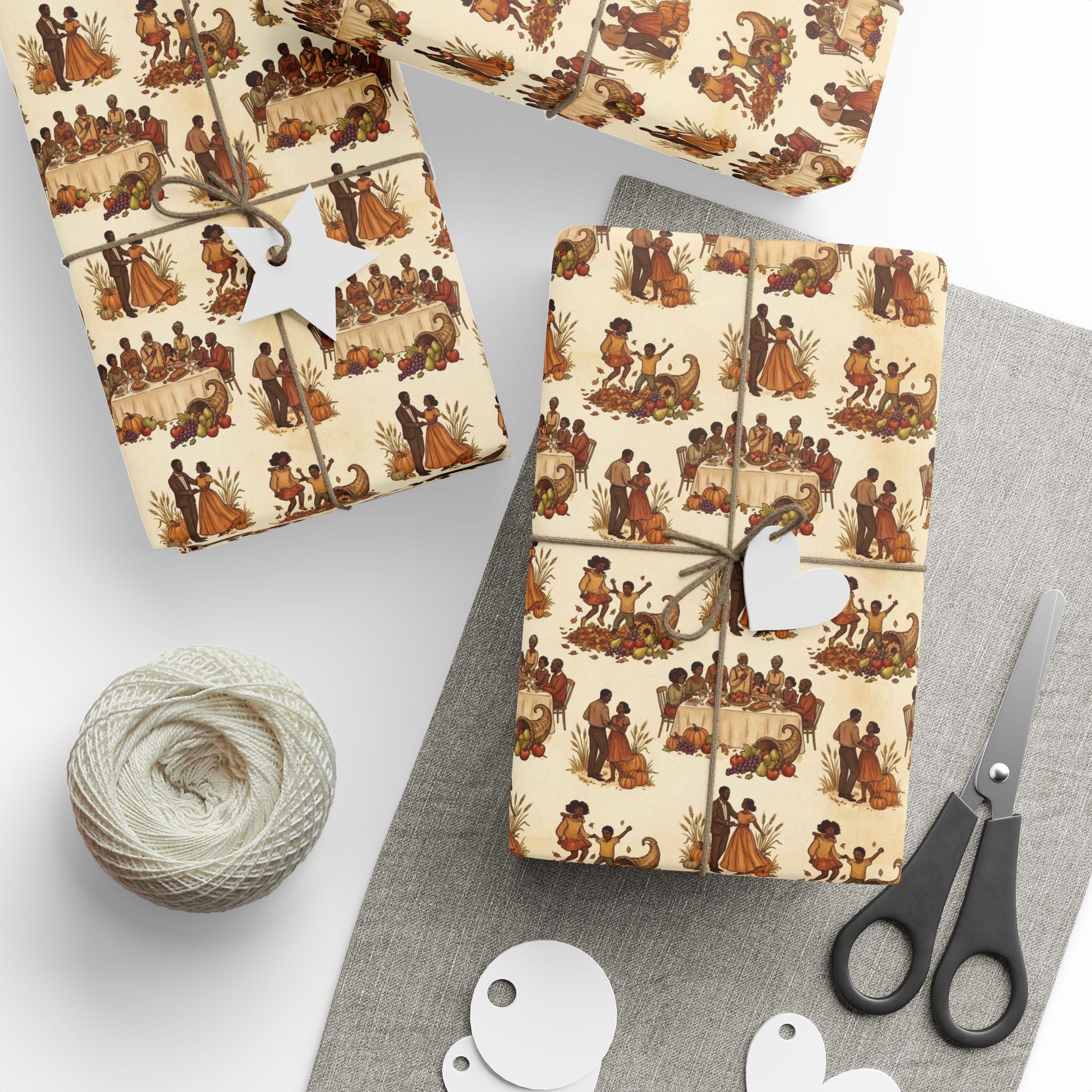 Golden Harvest Family Gathering Wrapping Paper — Family Wrap Co.