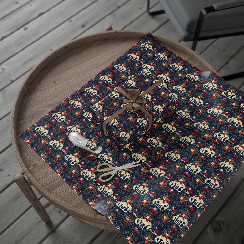Juneteenth Freedom Celebration Pattern — African American Gift Wrap by Family Wrap Co.