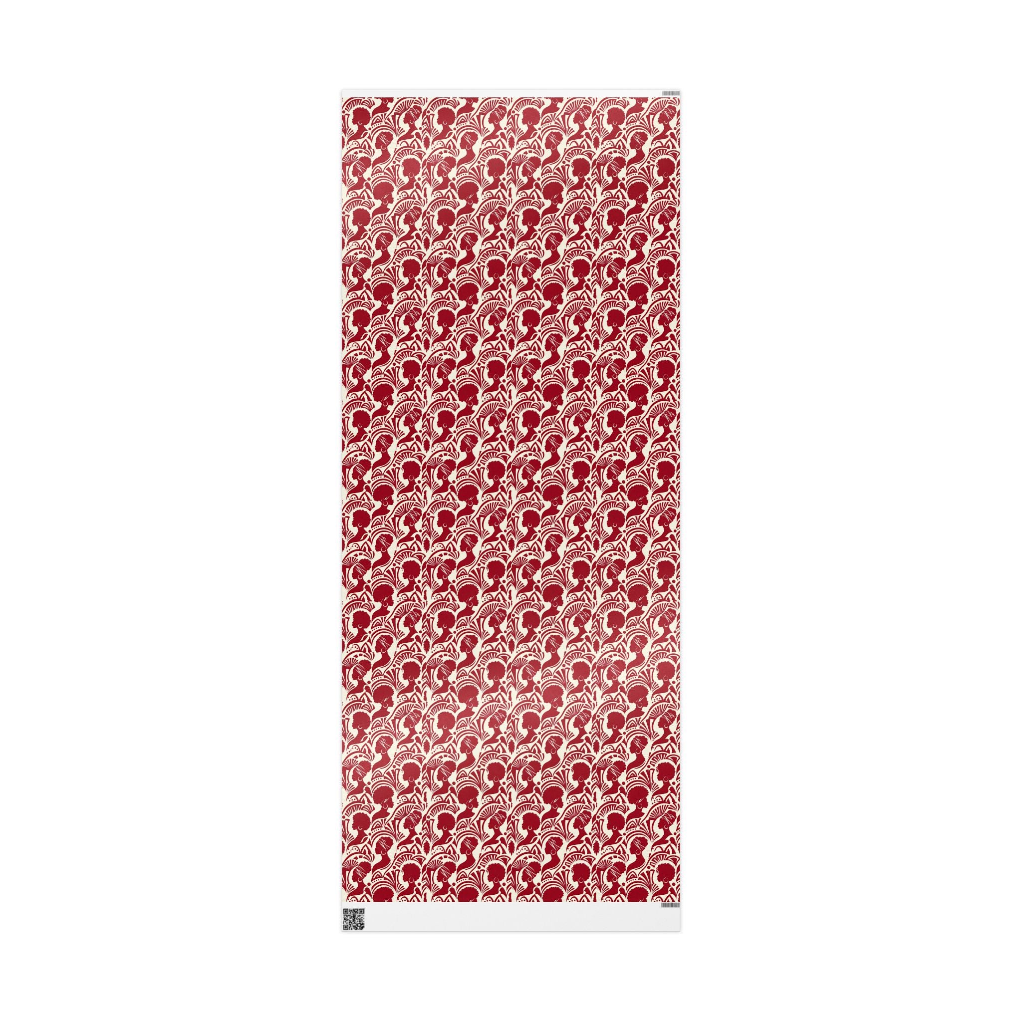 Crimson & Cream Modern Silhouette Rhythm Gift Wrap — Family Wrap Co.