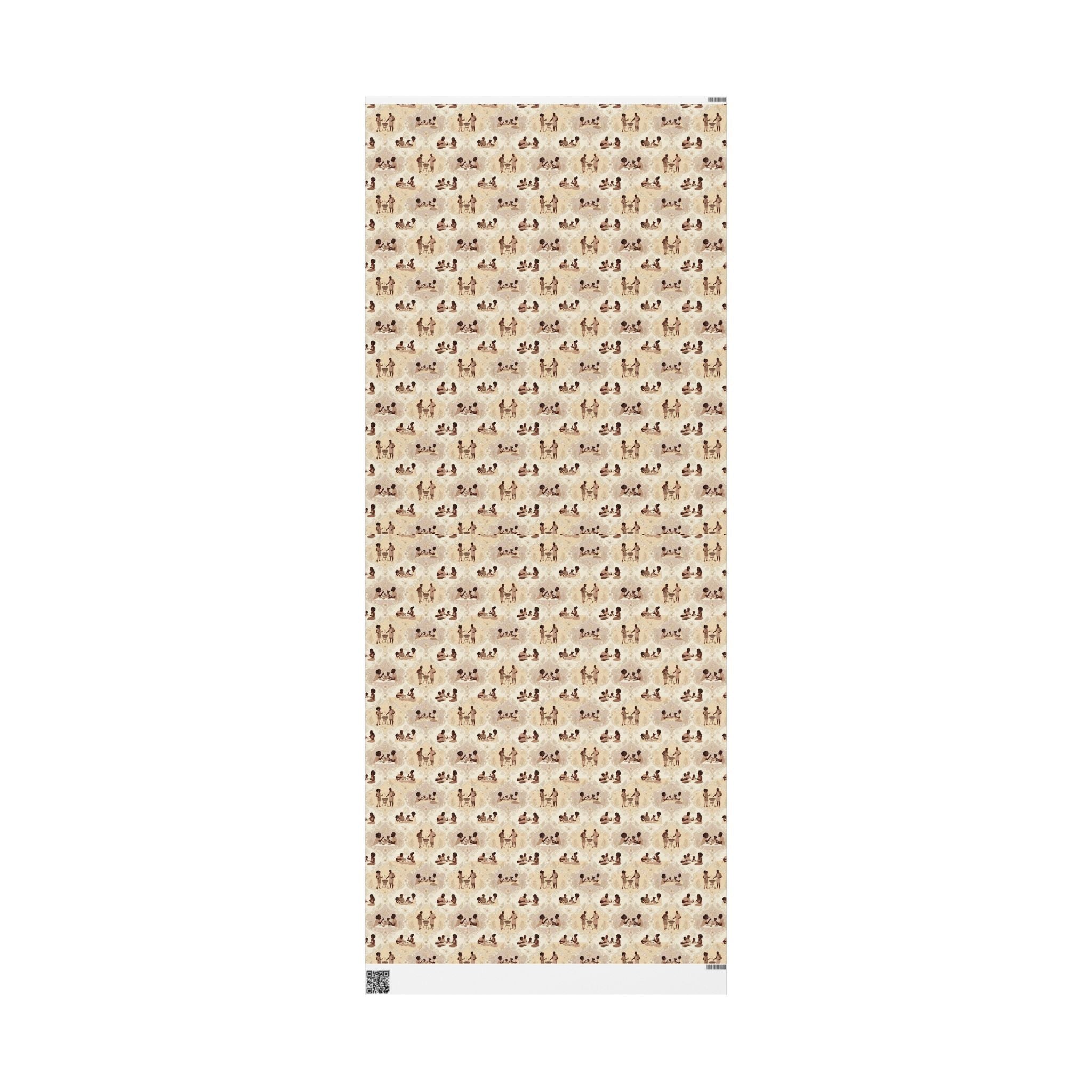 Backyard BBQ Joy — Taupe & Sand Wrapping Paper — Family Wrap Co.