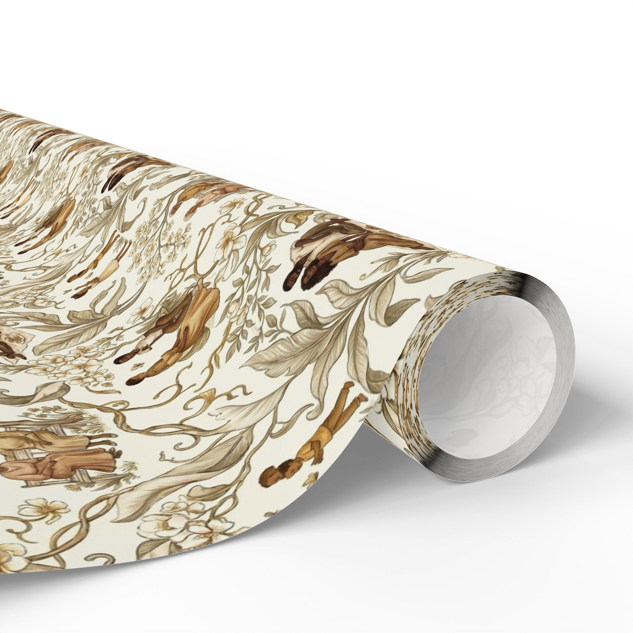 Golden Botanical Green & Gold Wrapping Paper — Family Wrap Co.