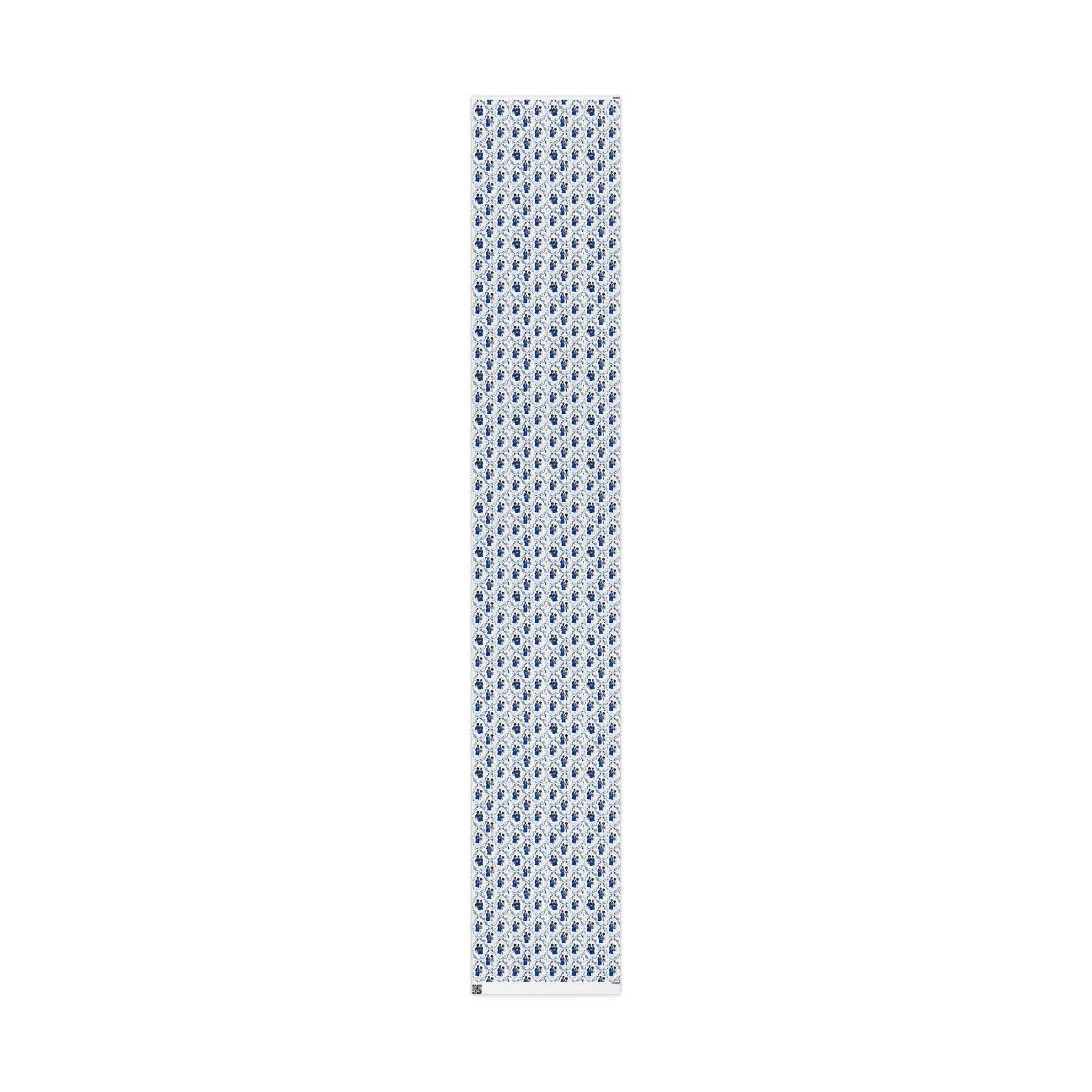 Royal Blue & White Winter Grace Gift Wrap — Family Wrap Co.