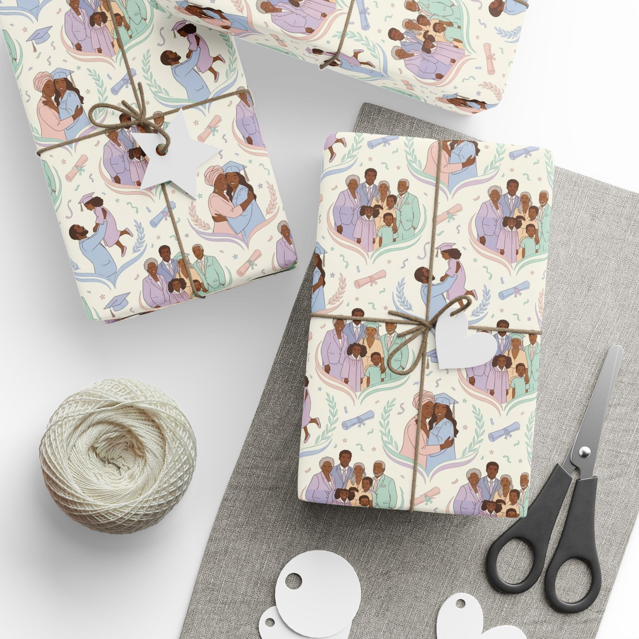 Pastel Graduation & Achievement Wrapping Paper — Family Wrap Co.