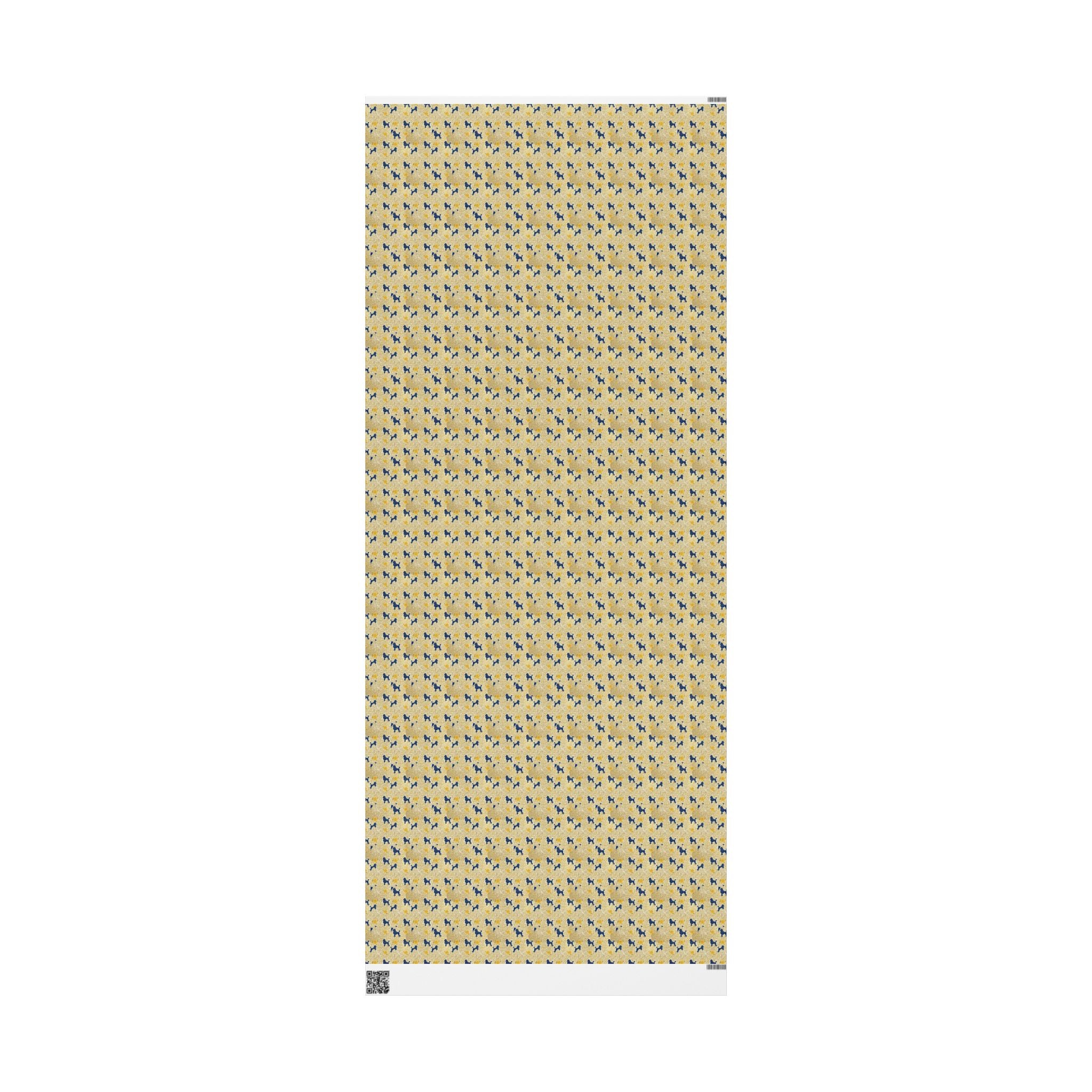 Cobalt Filigree & Poodle Garden — African American Gift Wrap by Family Wrap Co.