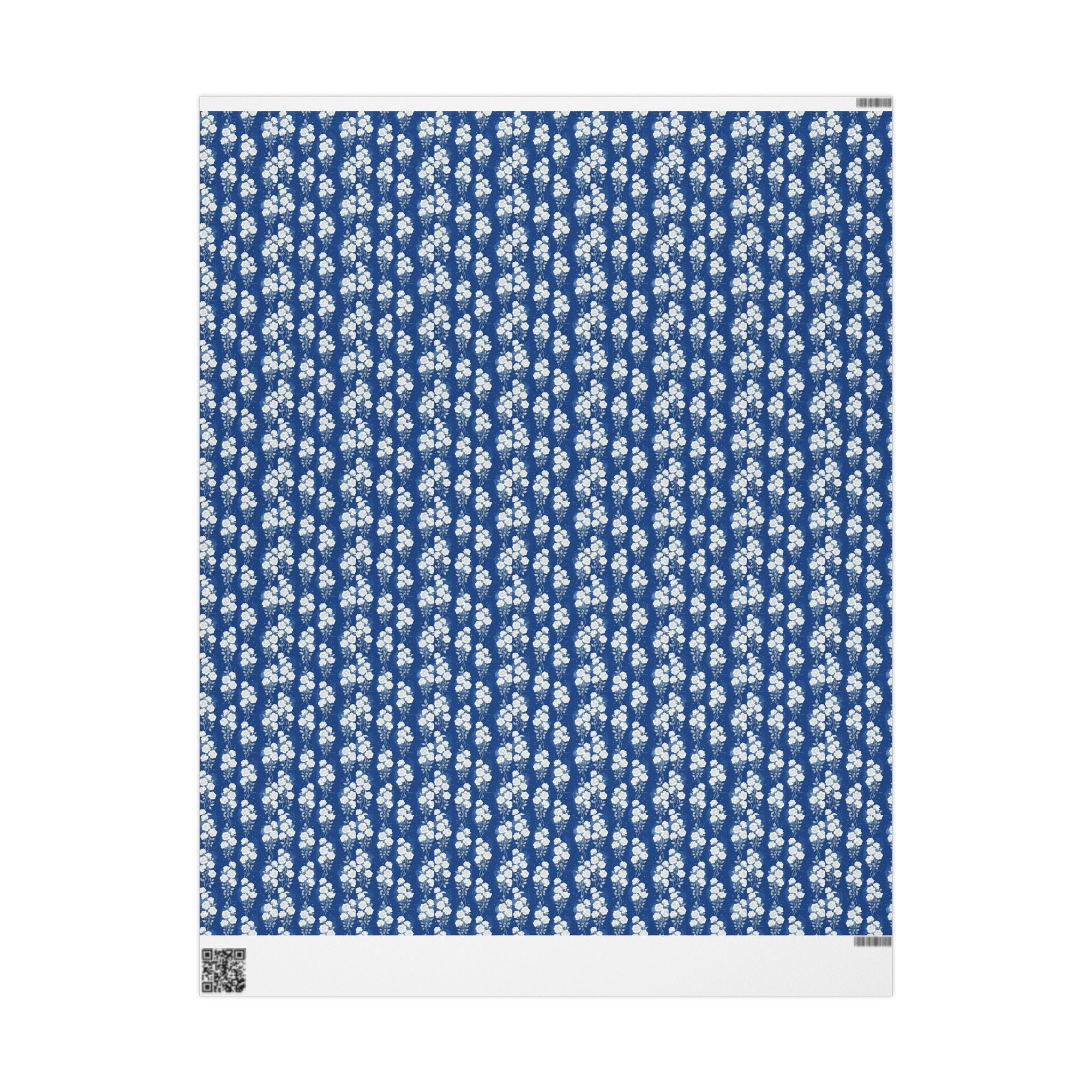 White Rose Cascade Pattern — African American Gift Wrap by Family Wrap Co.