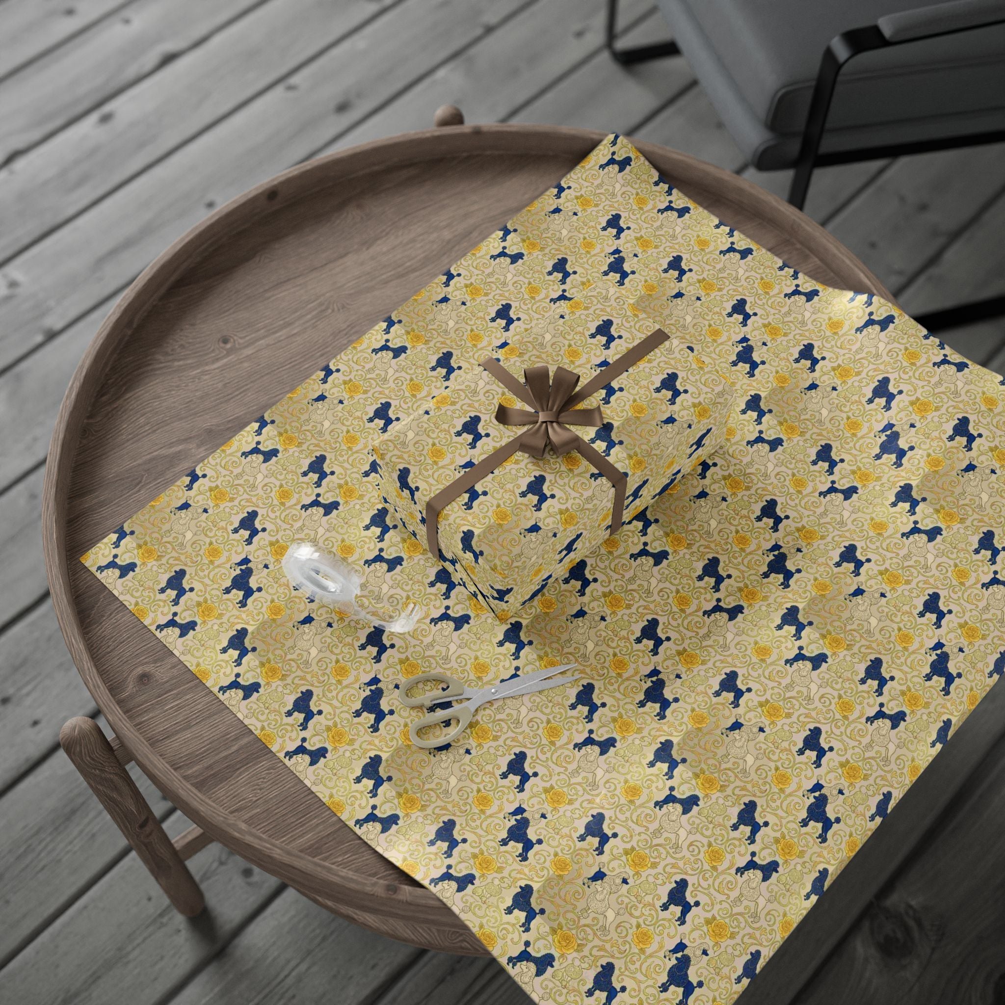 Cobalt Filigree Garden Wrapping Paper — Family Wrap Co.