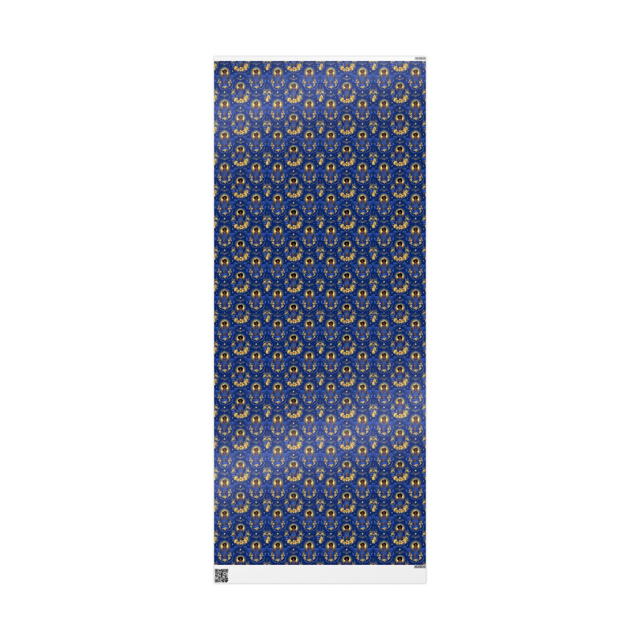 Blue & Gold Radiant Wisdom Wrapping Paper — Family Wrap Co.