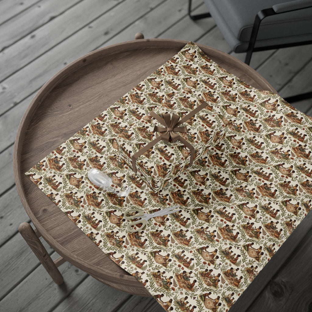 Picnic in the Park — Cinnamon & Olive Wrapping Paper — Family Wrap Co.