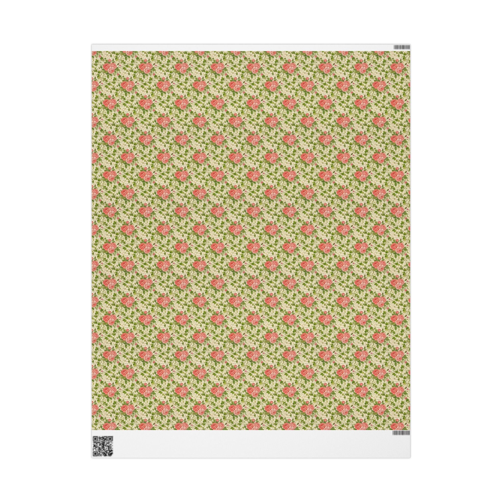 Pink & Green Pearl Garden Pattern — African American Gift Wrap by Family Wrap Co.