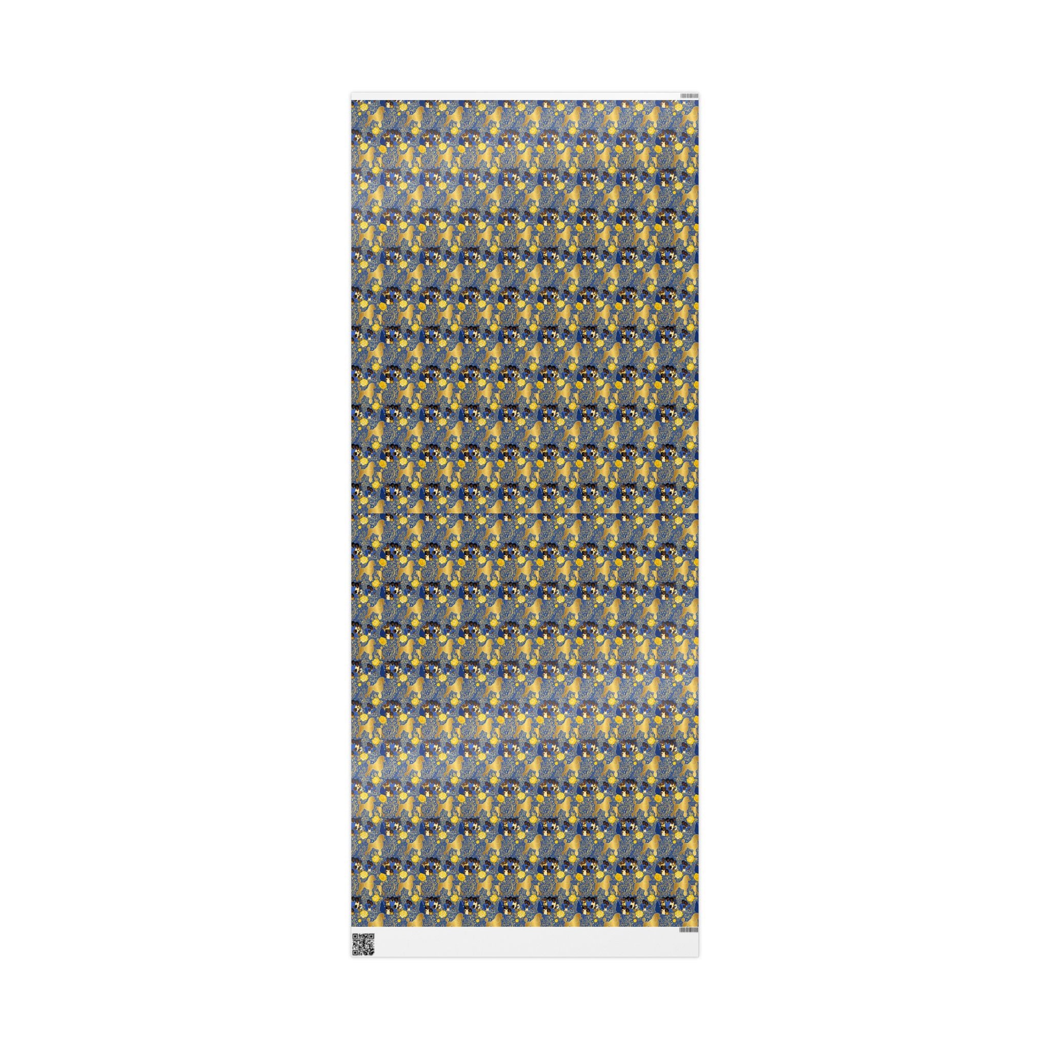 Blue & Gold Family Prestige Wrap — African American Gift Wrap by Family Wrap Co.