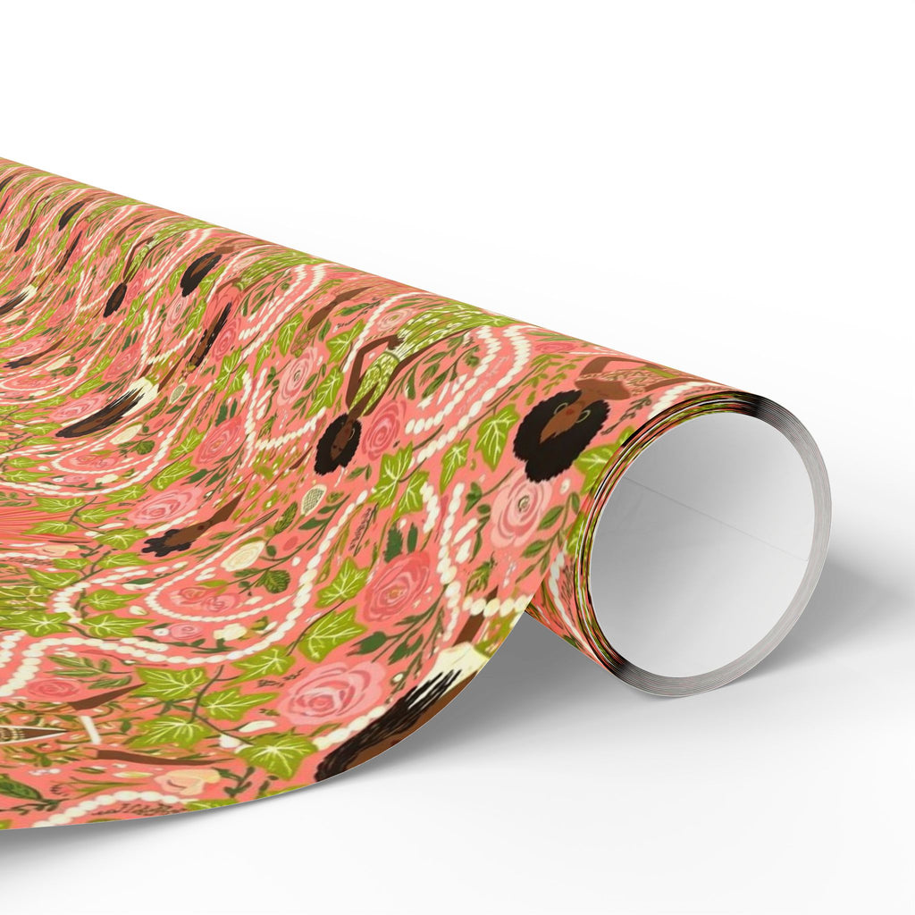 Pink & Green Elegance Women's Collection — African American Gift Wrap by Family Wrap Co.