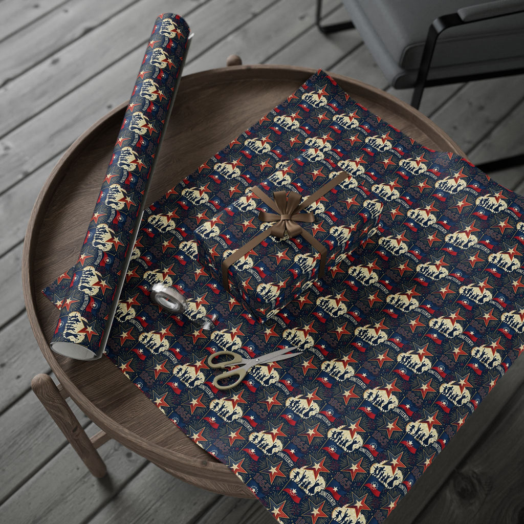 Juneteenth Freedom Celebration Pattern — African American Gift Wrap by Family Wrap Co.