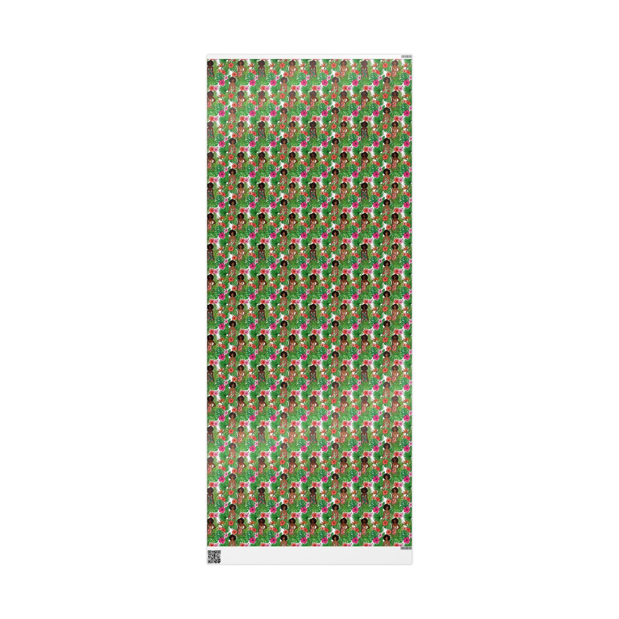 Pink & Green Botanical Garden Wrapping Paper — Family Wrap Co.